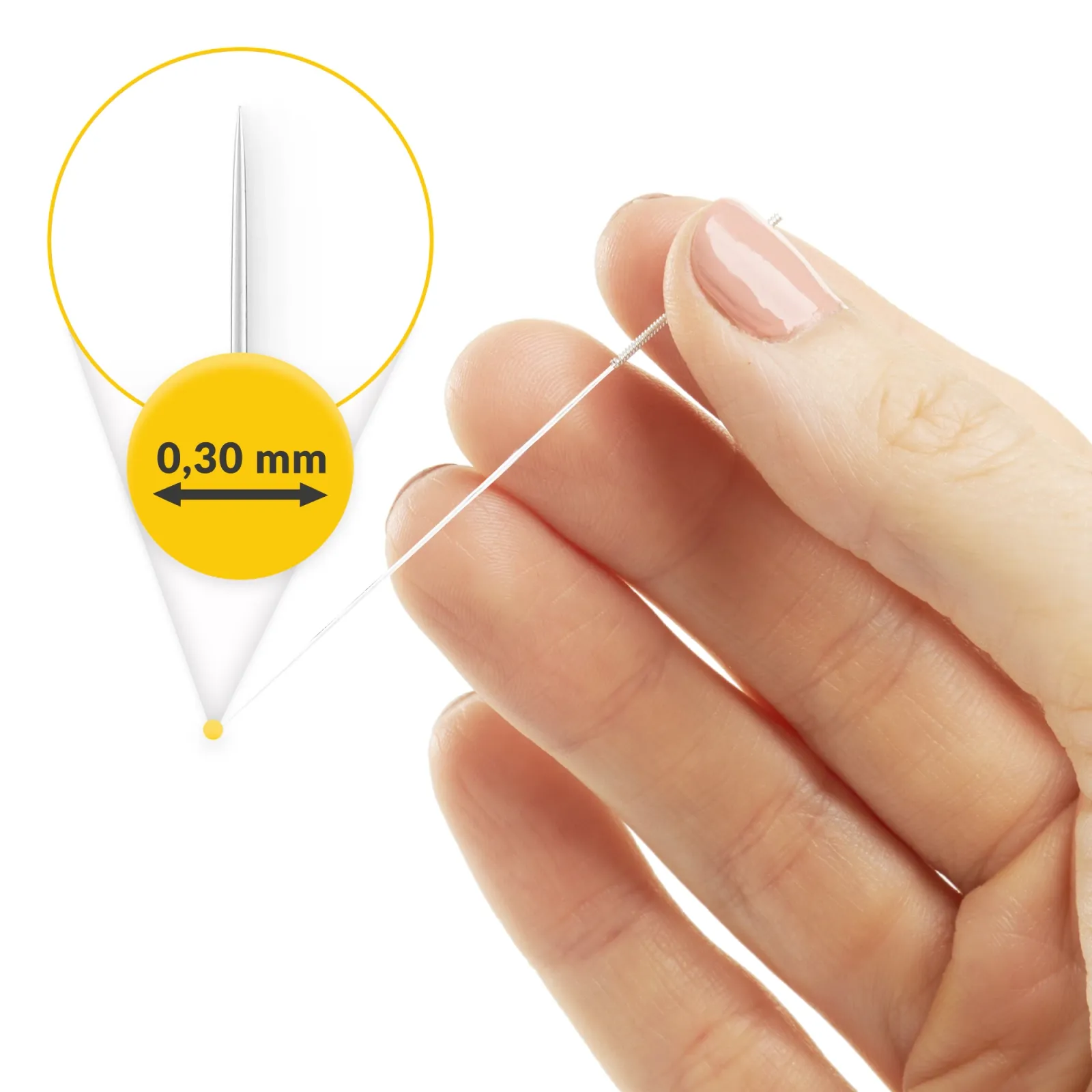 Akupunktūros adatos su kreiptuvu