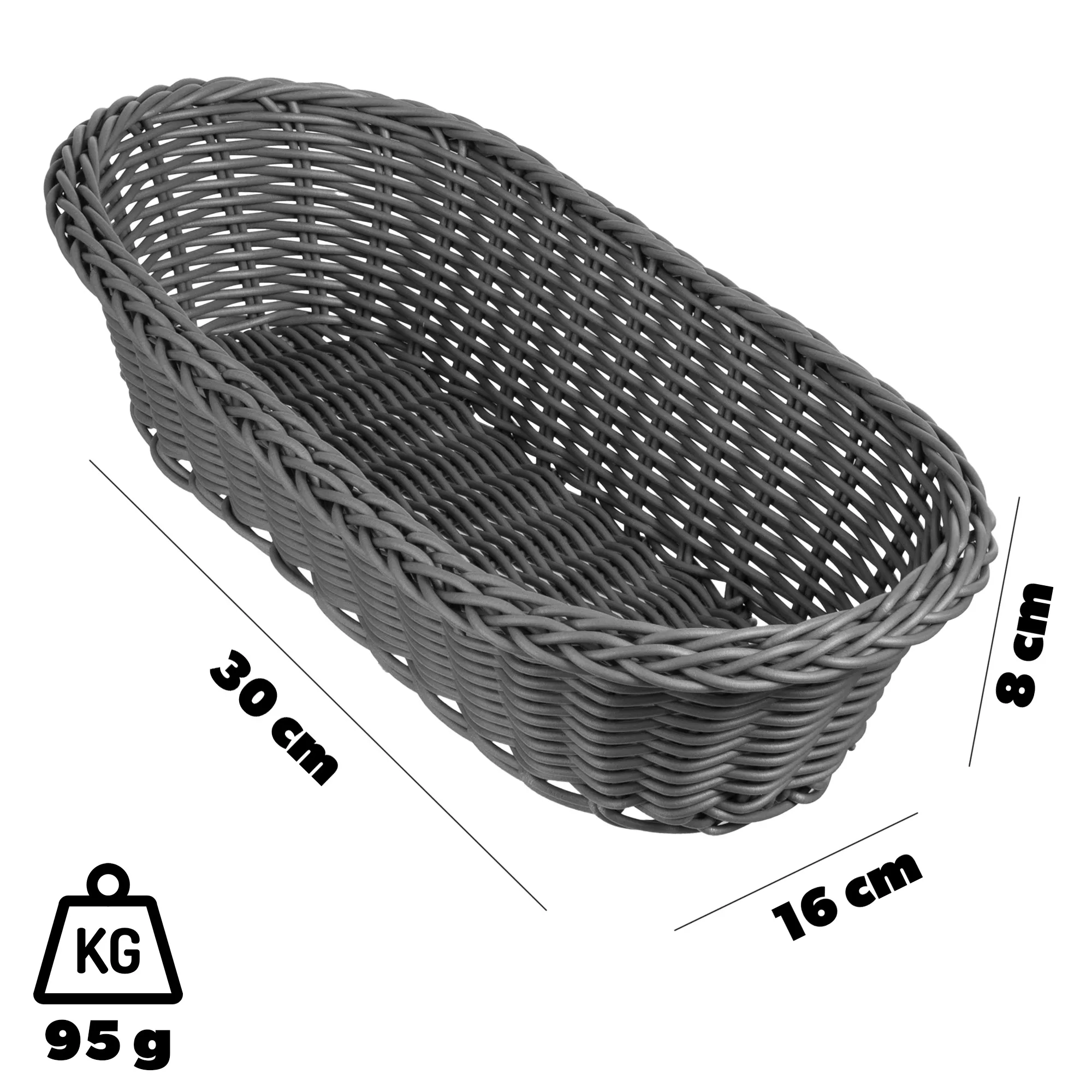 Arezzo pailgas pintas krepšelis, pilkas