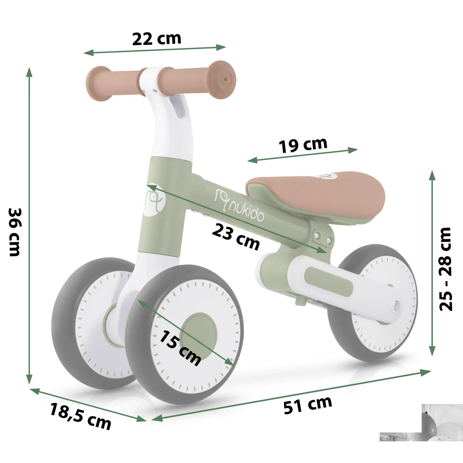 Nukido NK-603 vaikiškas balansinis dviratis - nuotrauka 1