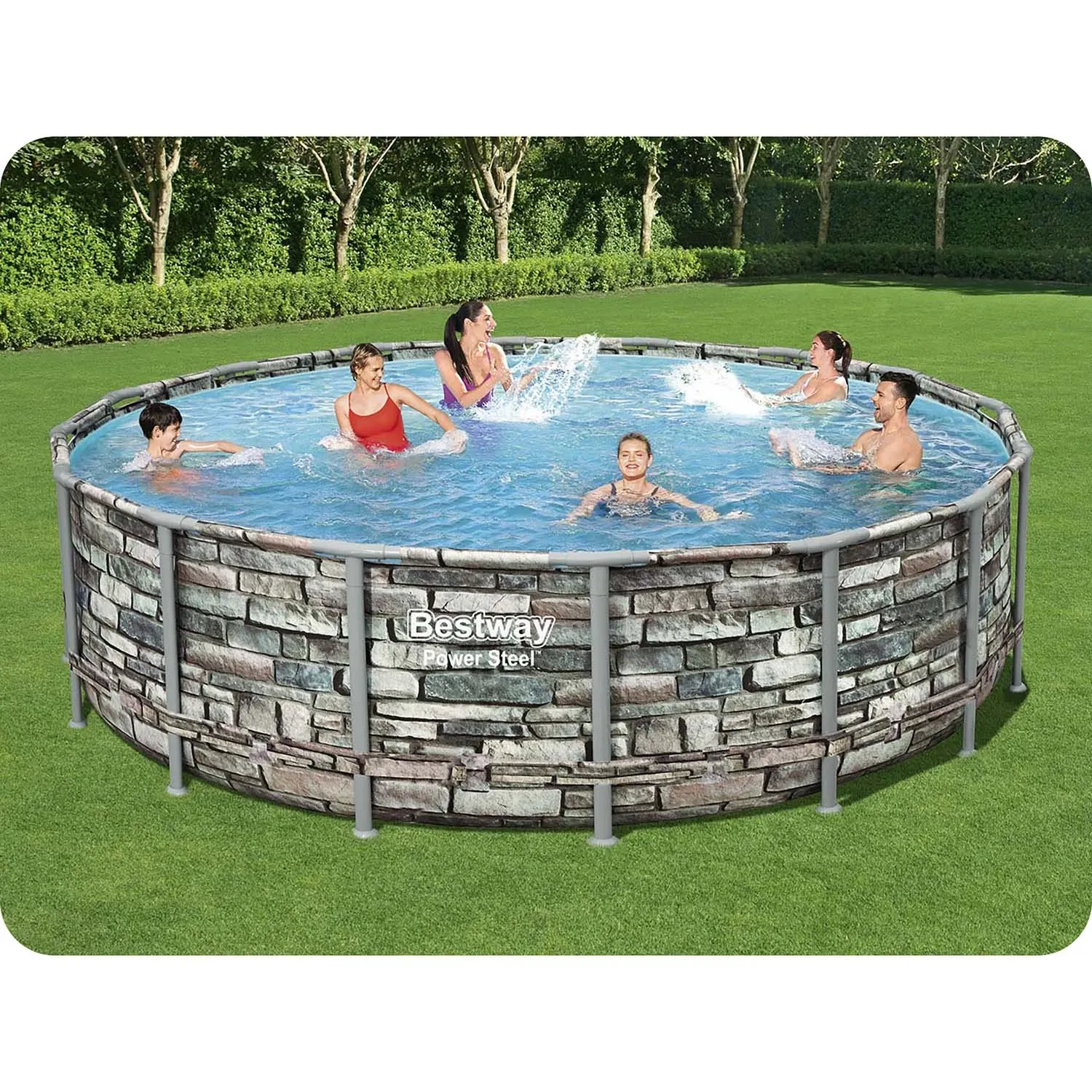 Karkasinis sodo baseinas 488 x 122 cm 18 viename „Bestway 56966“ - nuotrauka 1