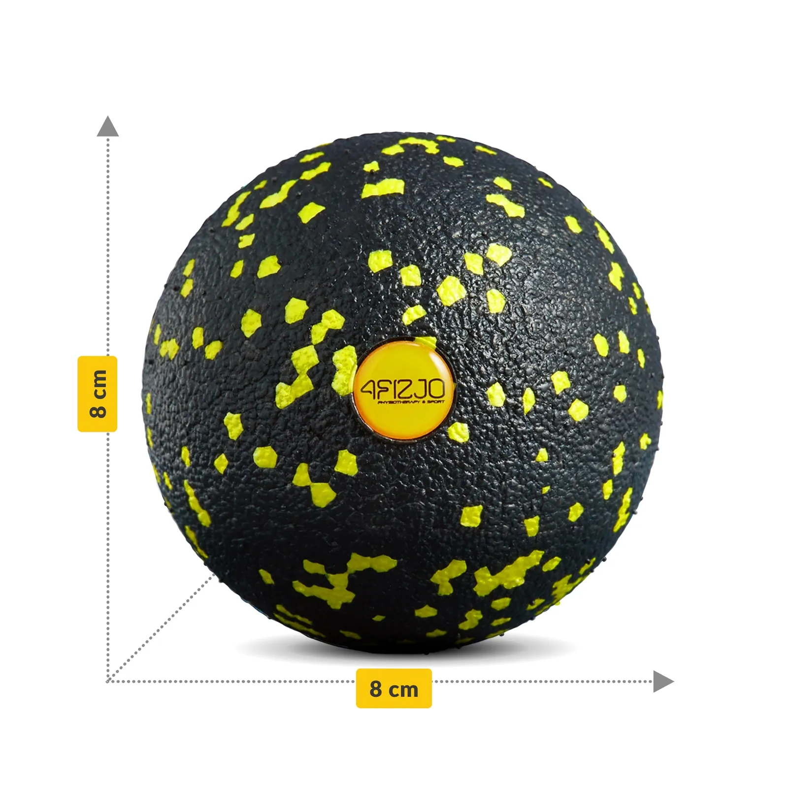 EPP masažo kamuoliukas 8 cm geltonas