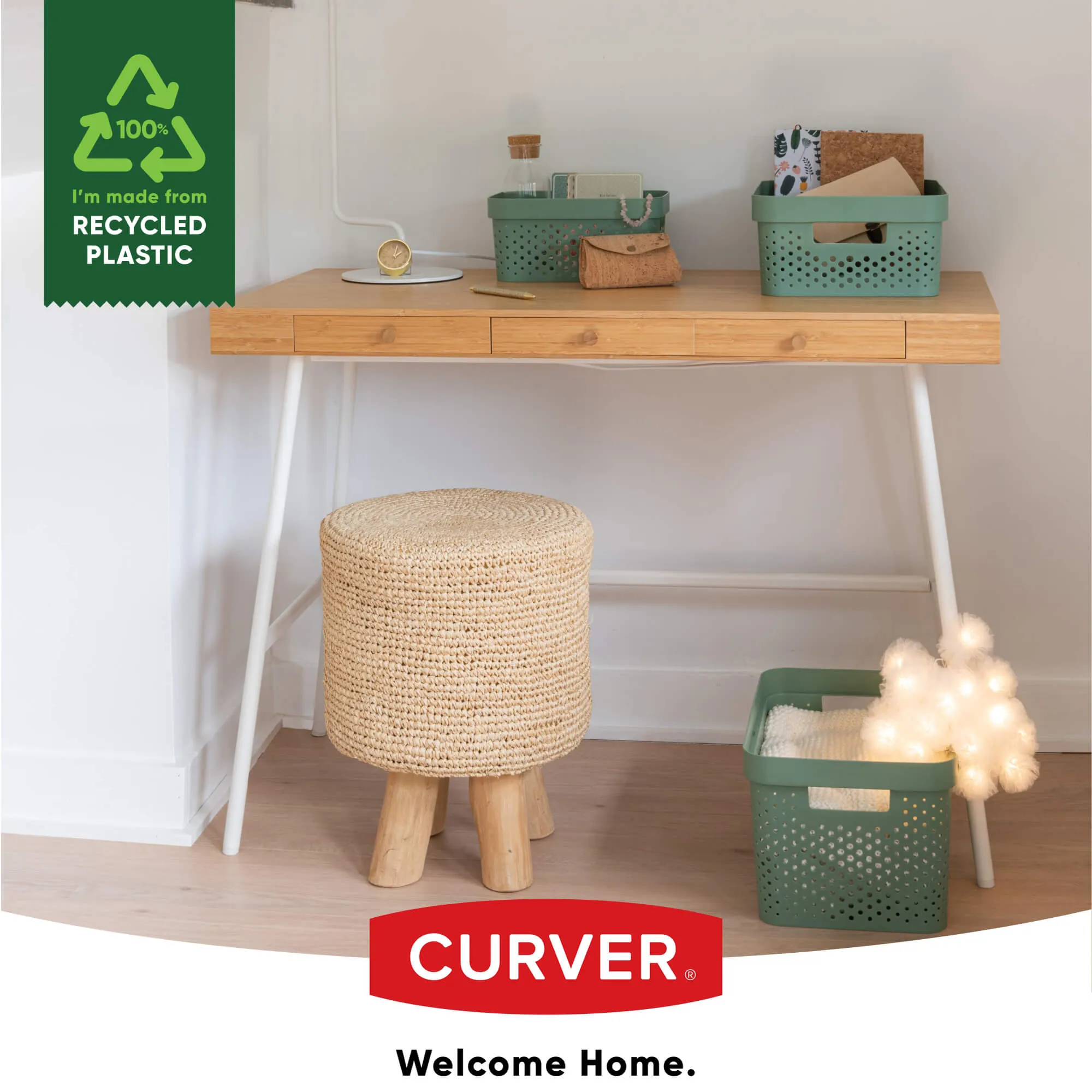 Infinity Eko Curver 4,5 l plastikinis indas, žalias