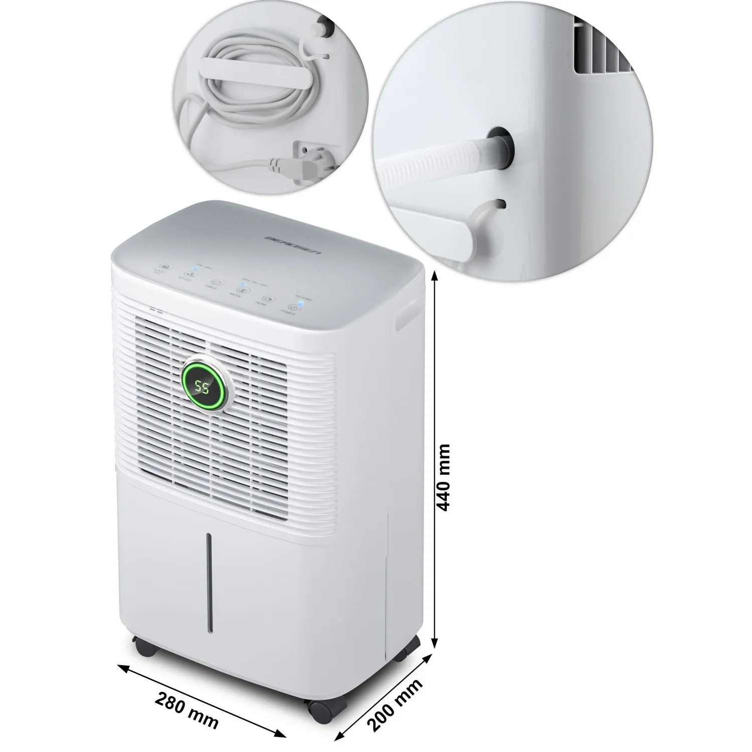 Berdsen BD-525 kompresorinis oro džiovintuvas - drėgmės sugėriklis, baltas - nuotrauka 1