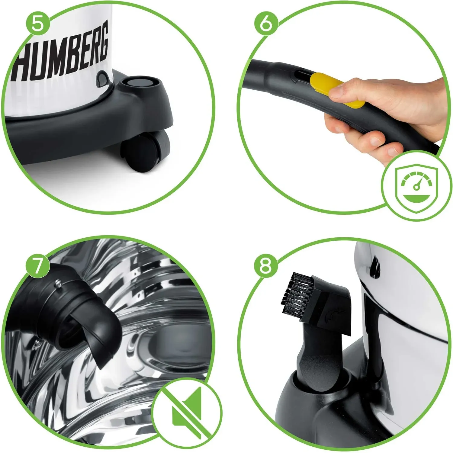 Pramoninis dulkių siurblys 20L 1200W HM-401 - nuotrauka 1