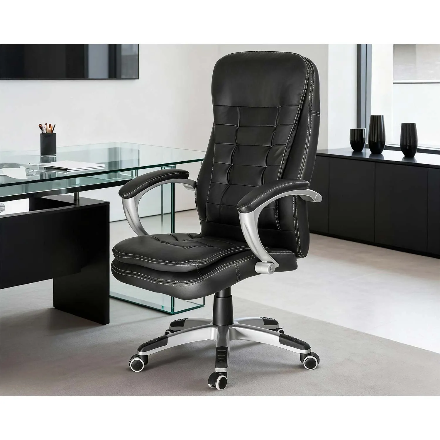 Sofotel pasukama biuro kėdė, juoda - nuotrauka 1