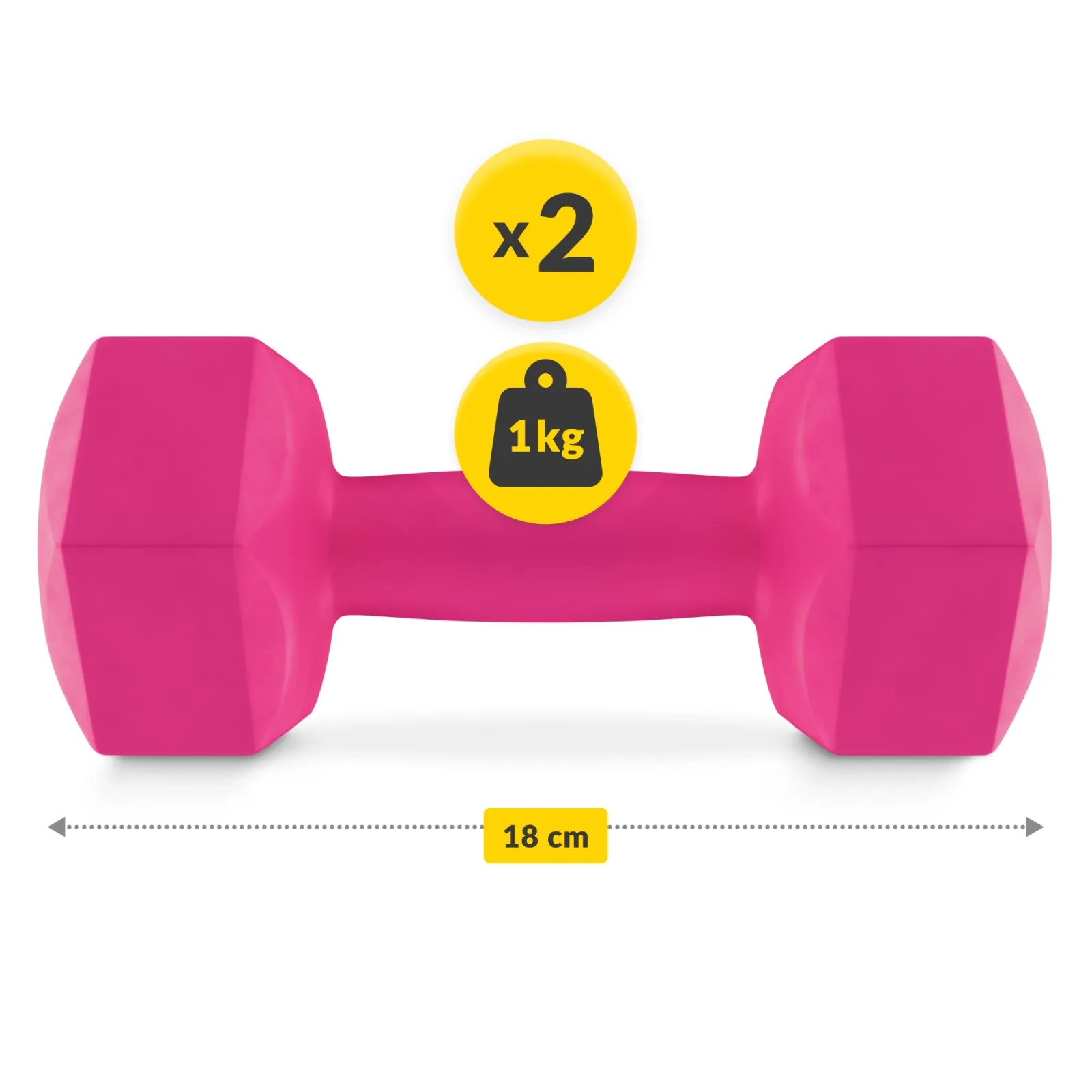 Bituminiai hanteliai pratimams 2 x 1 kg
