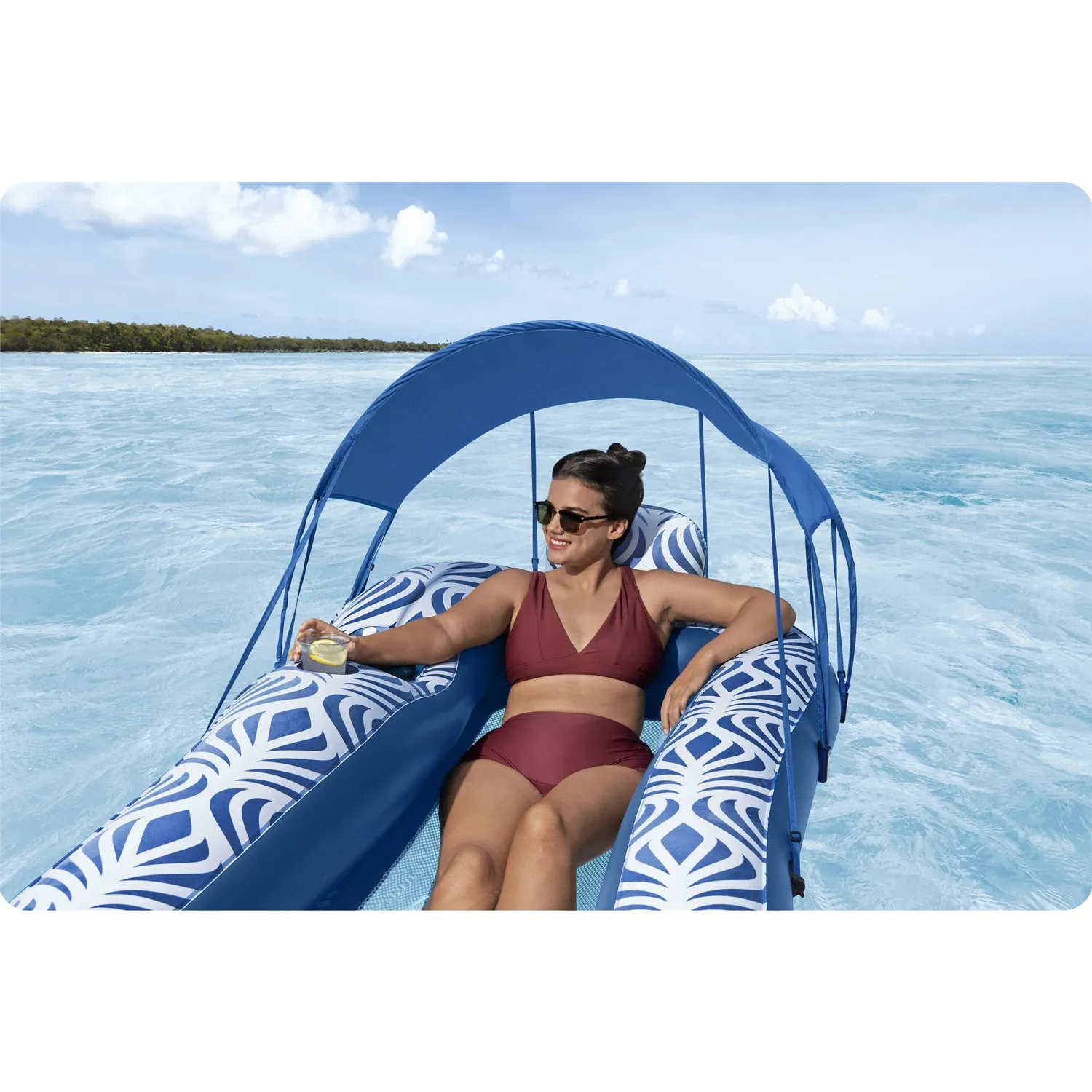 „Bestway 43732“ plaukimo čiužinys su stogu - nuotrauka 1