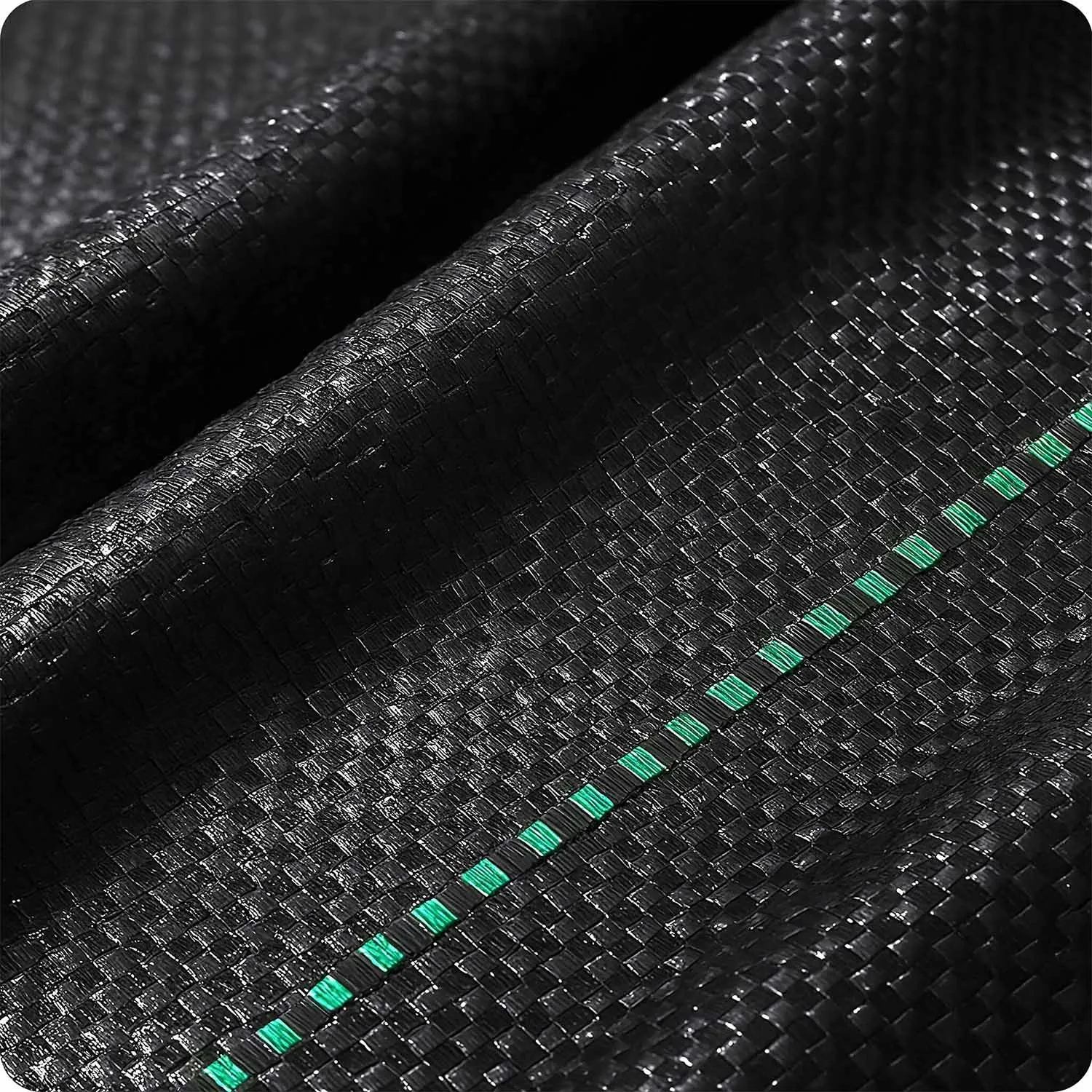 Sodo agrotekstilė 1,6 m x 50 m 70 g/m2 + 50 „Plonos“ kaiščių - juoda - nuotrauka 1
