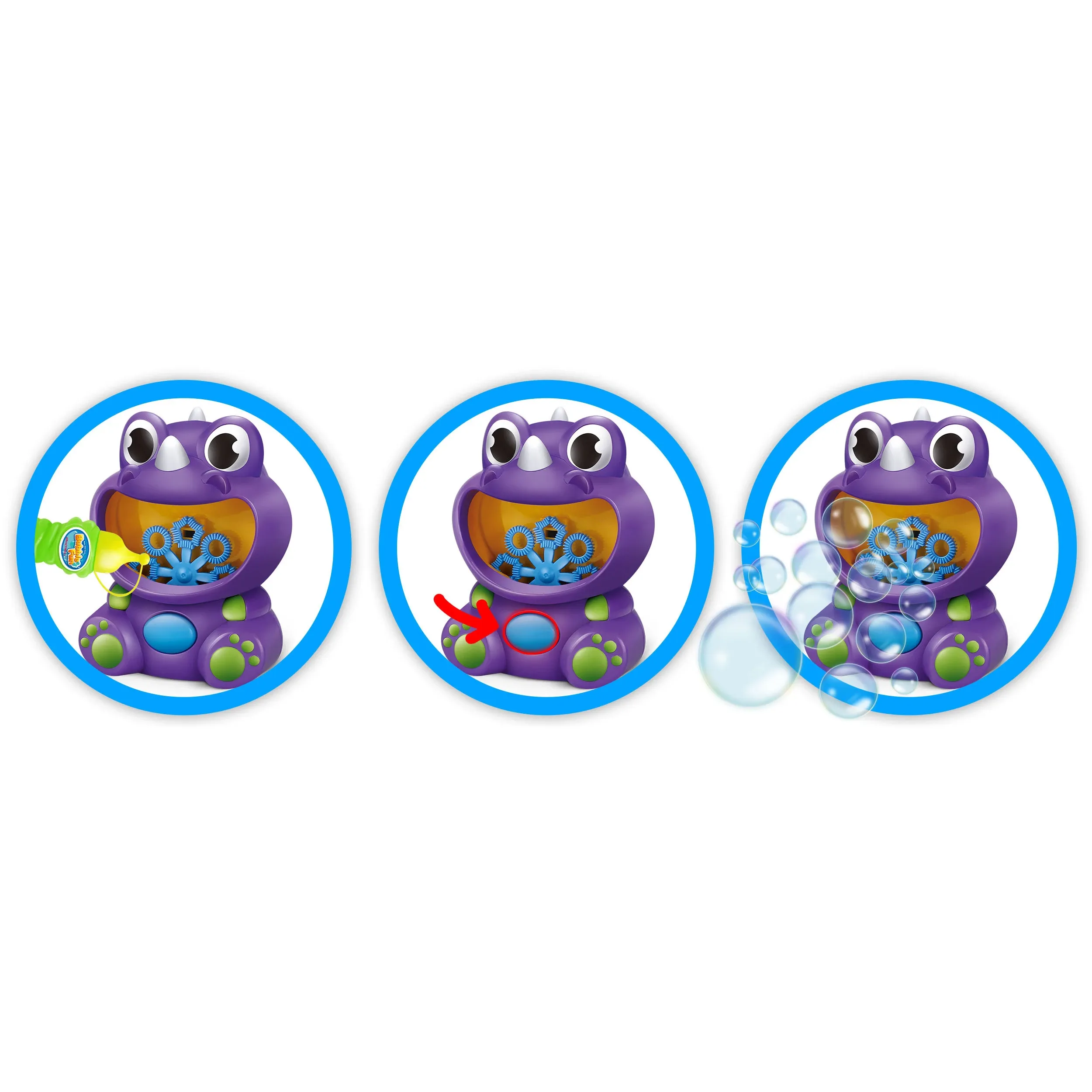 Ricokids RK-900 violetinis dinozaurų burbulų aparatas - nuotrauka 1