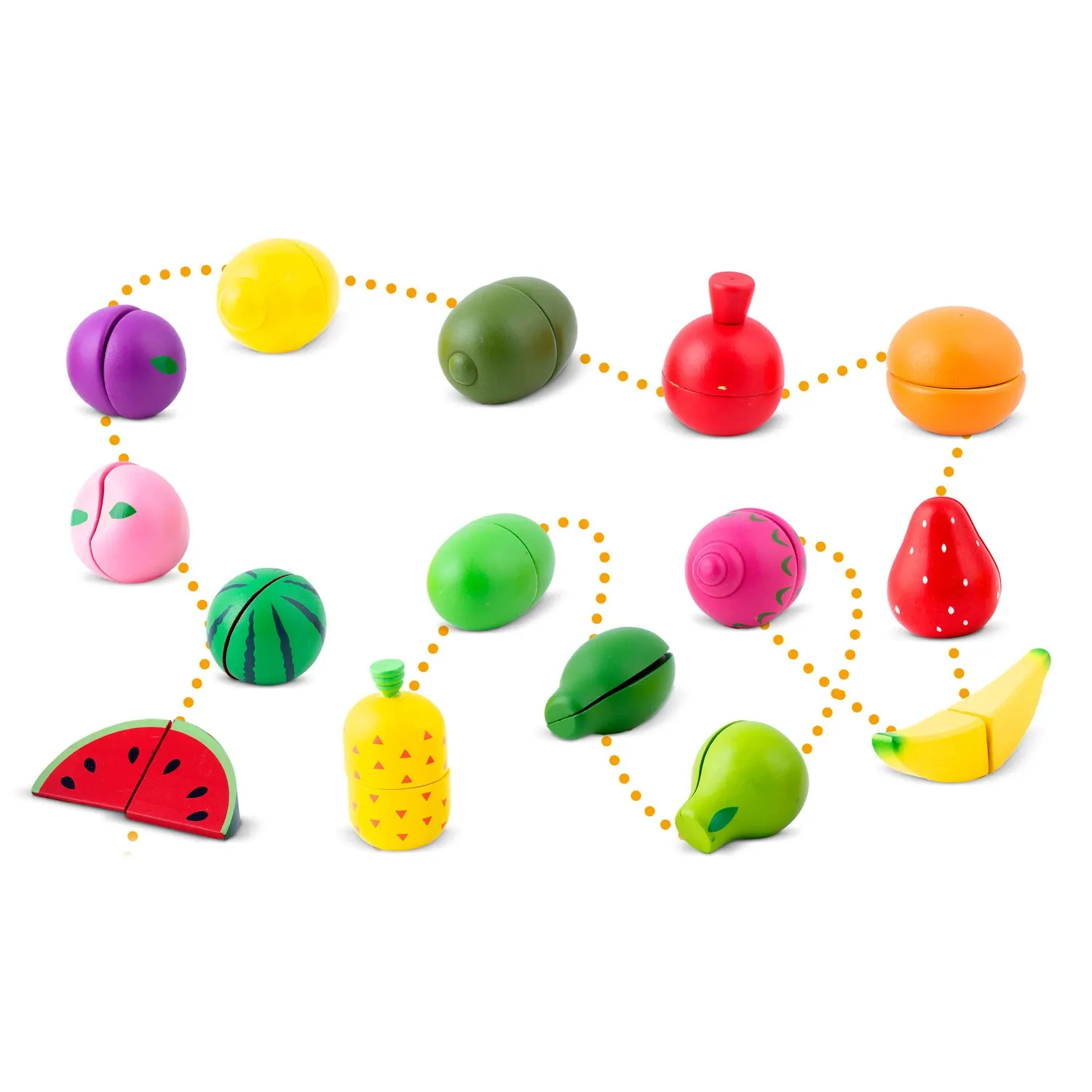 Medinis vaisių žaislas pjaustymui RK-872 Ricokids - nuotrauka 1