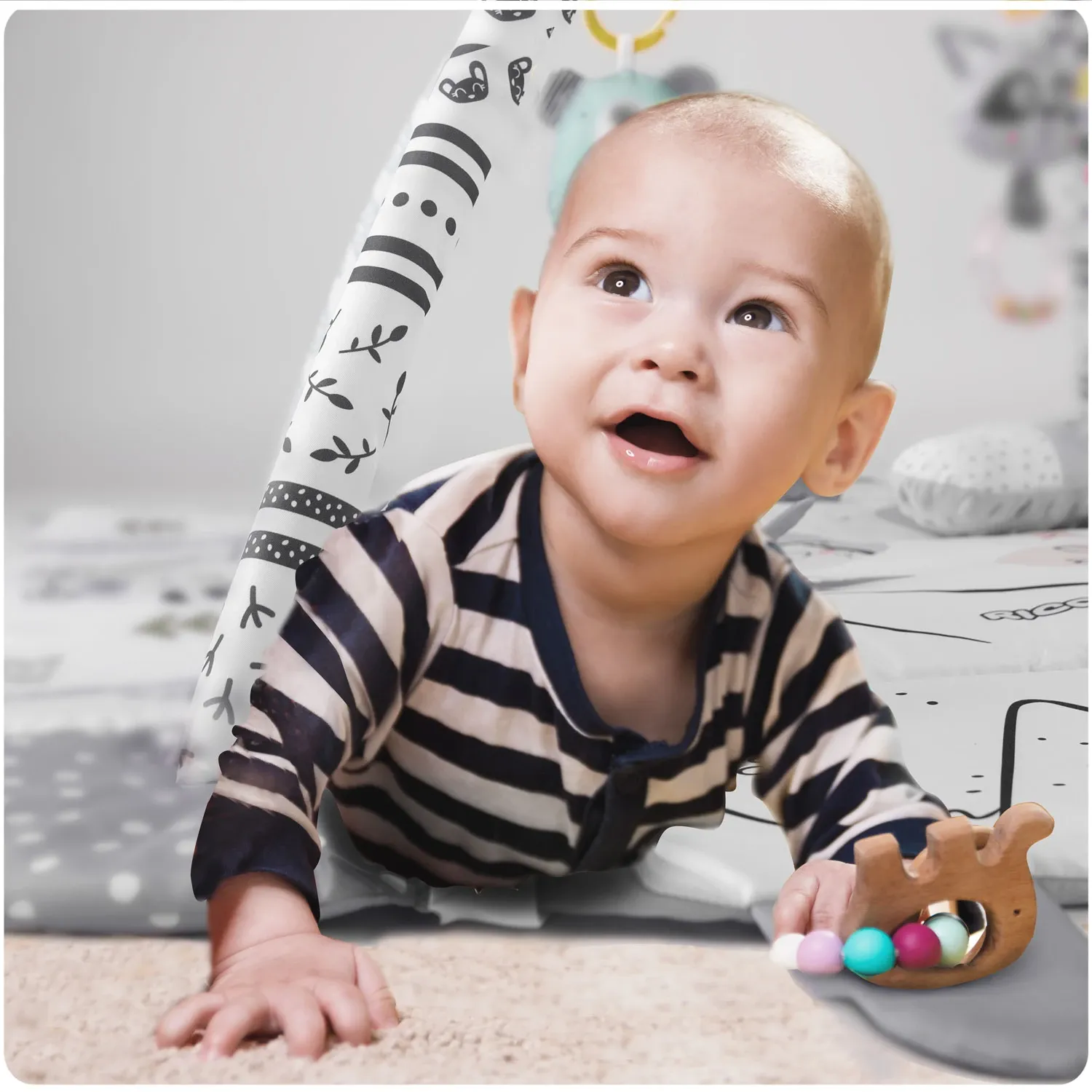 Interaktyvus edukacinis kilimėlis 110 x 100 cm Ricokids Rabbit - nuotrauka 1