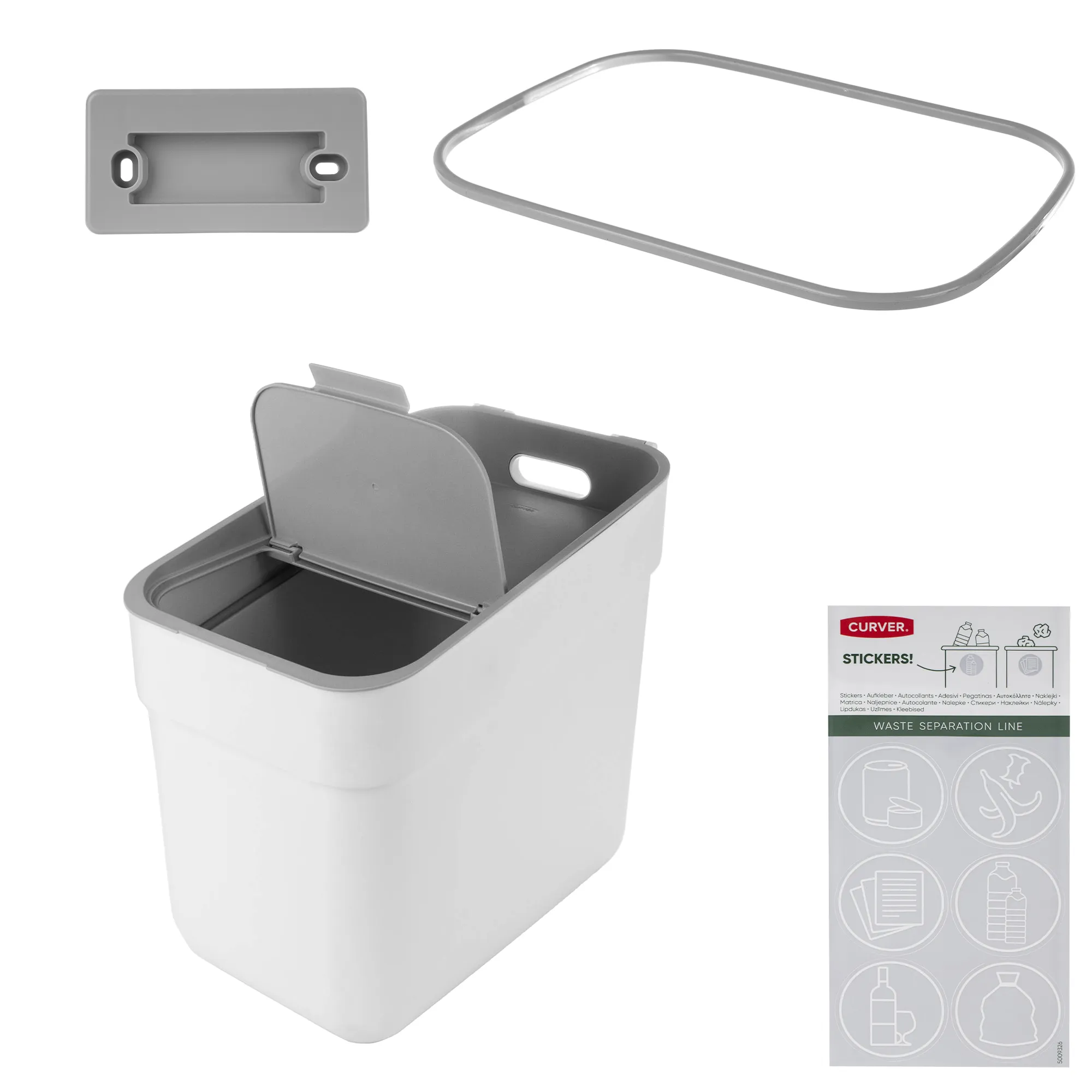 Curver Ready to Collect 20 l šiukšliadėžė, balta