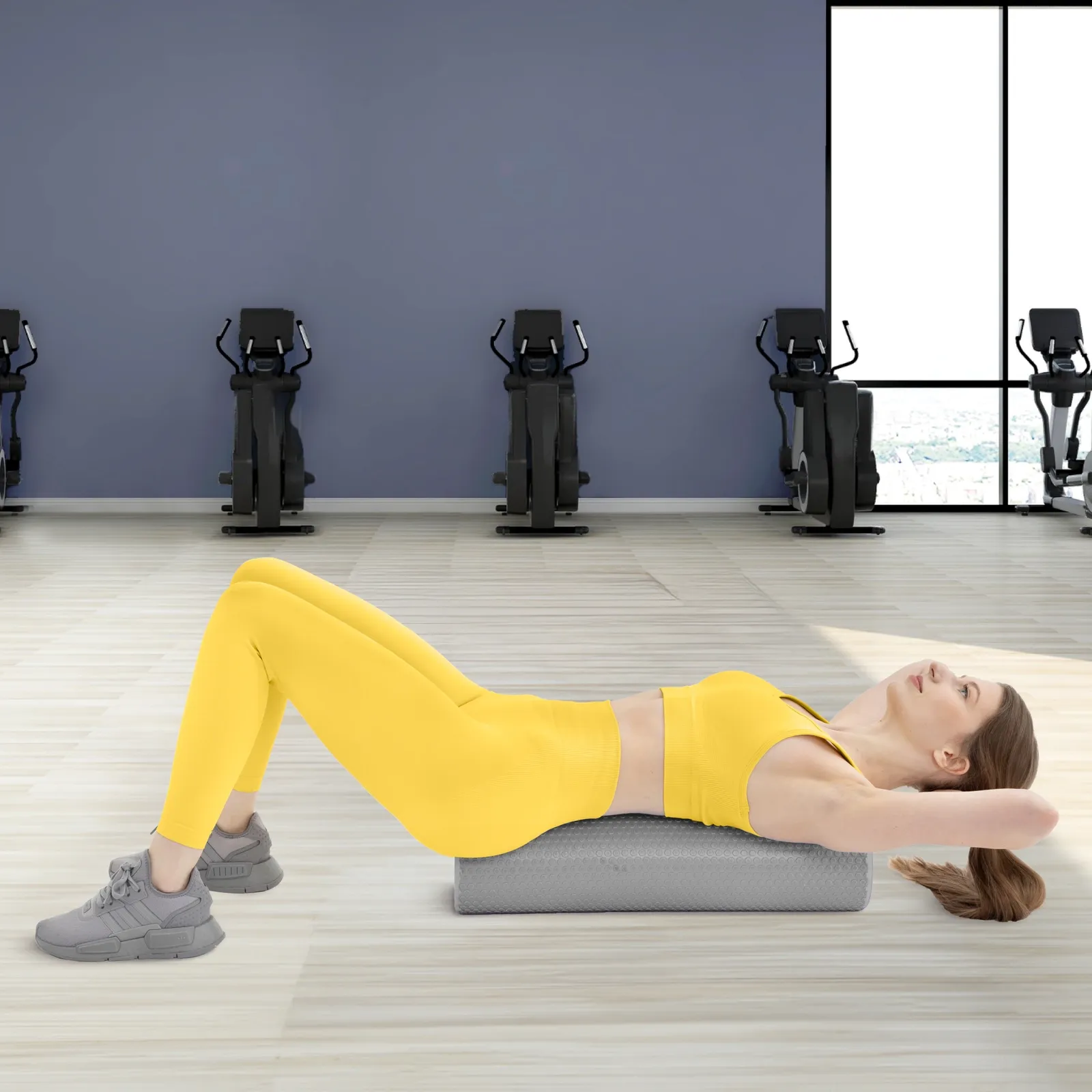 Masažinis volelis su gumbeliais CARE+ 90 cm pilkas