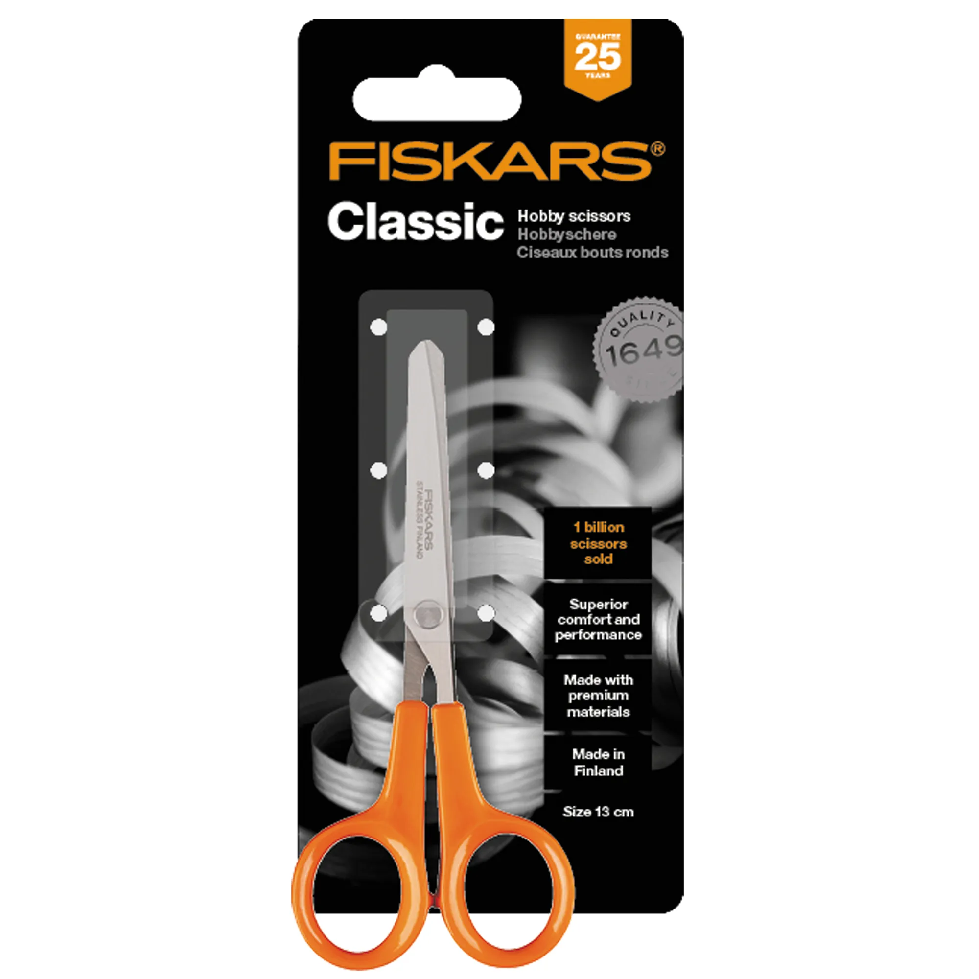 Fiskars klasikinės žirklės, 13 cm