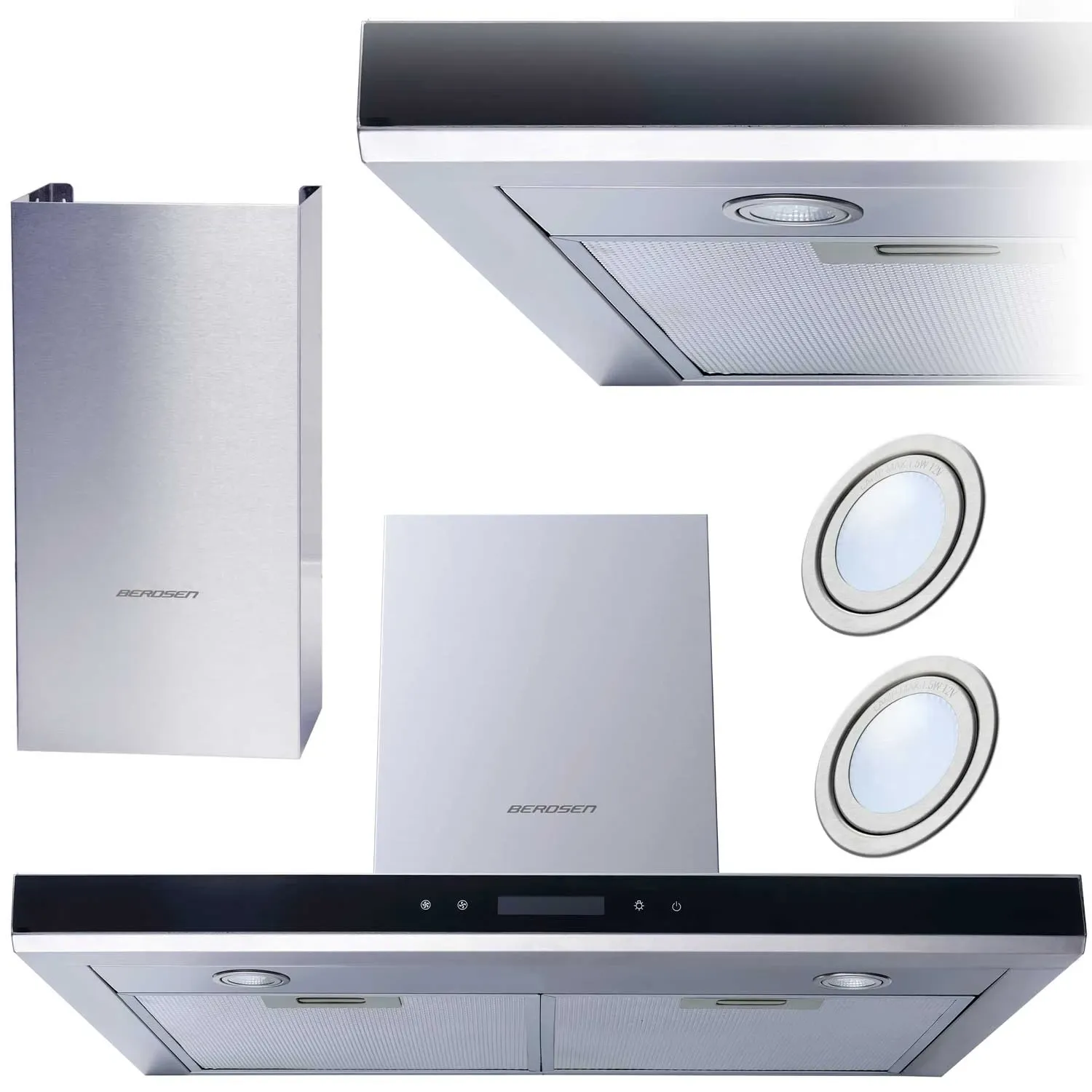 Berdsen BE-60A-T2 INOX 60 cm kamino gartraukis - nuotrauka 1