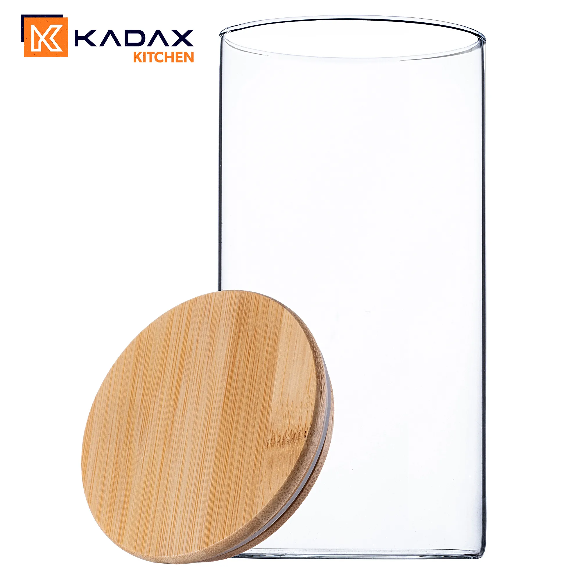 Piney stiklinis indas su bambuko dangteliu 1400 ml