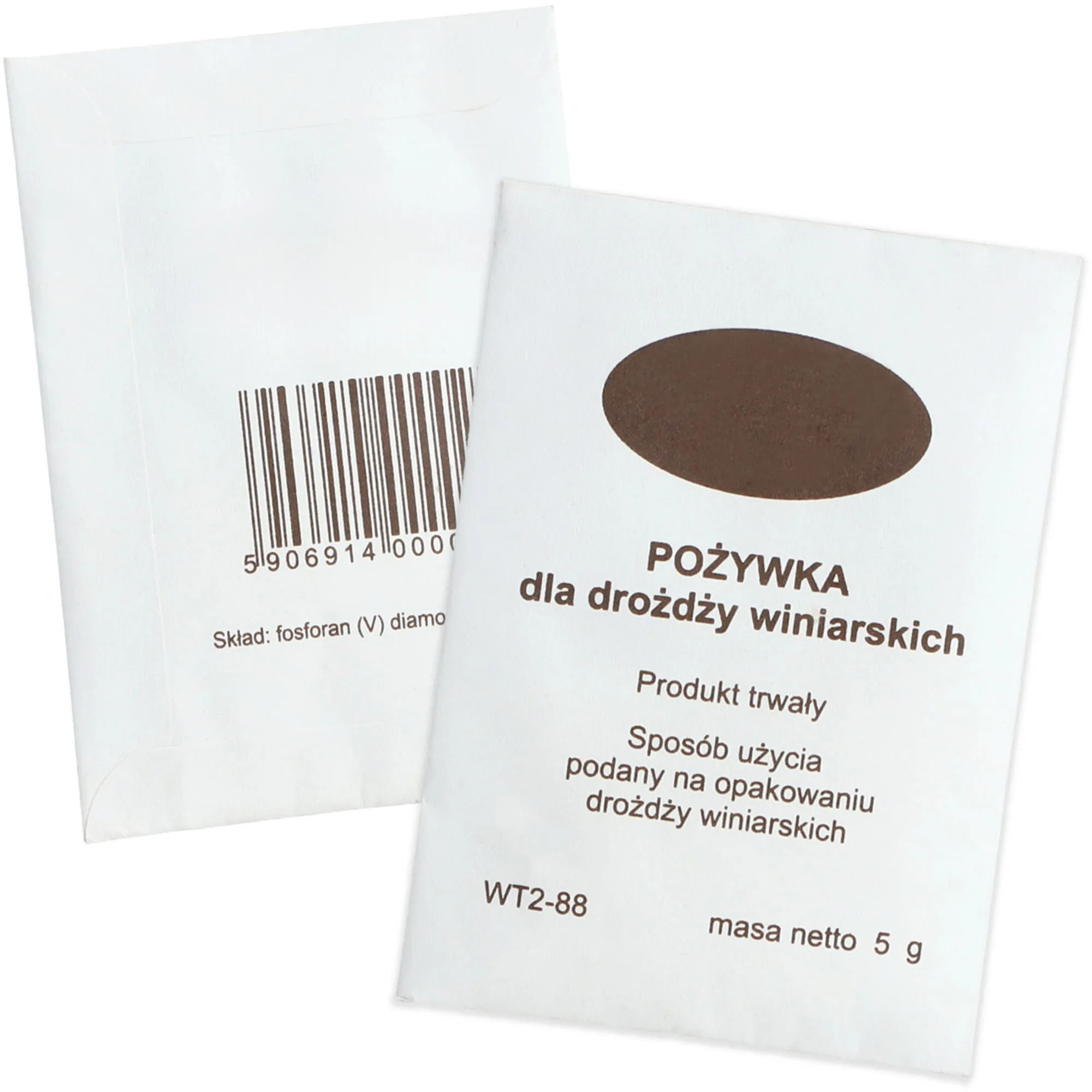 Vyno mielių maistinė medžiaga, 5 g