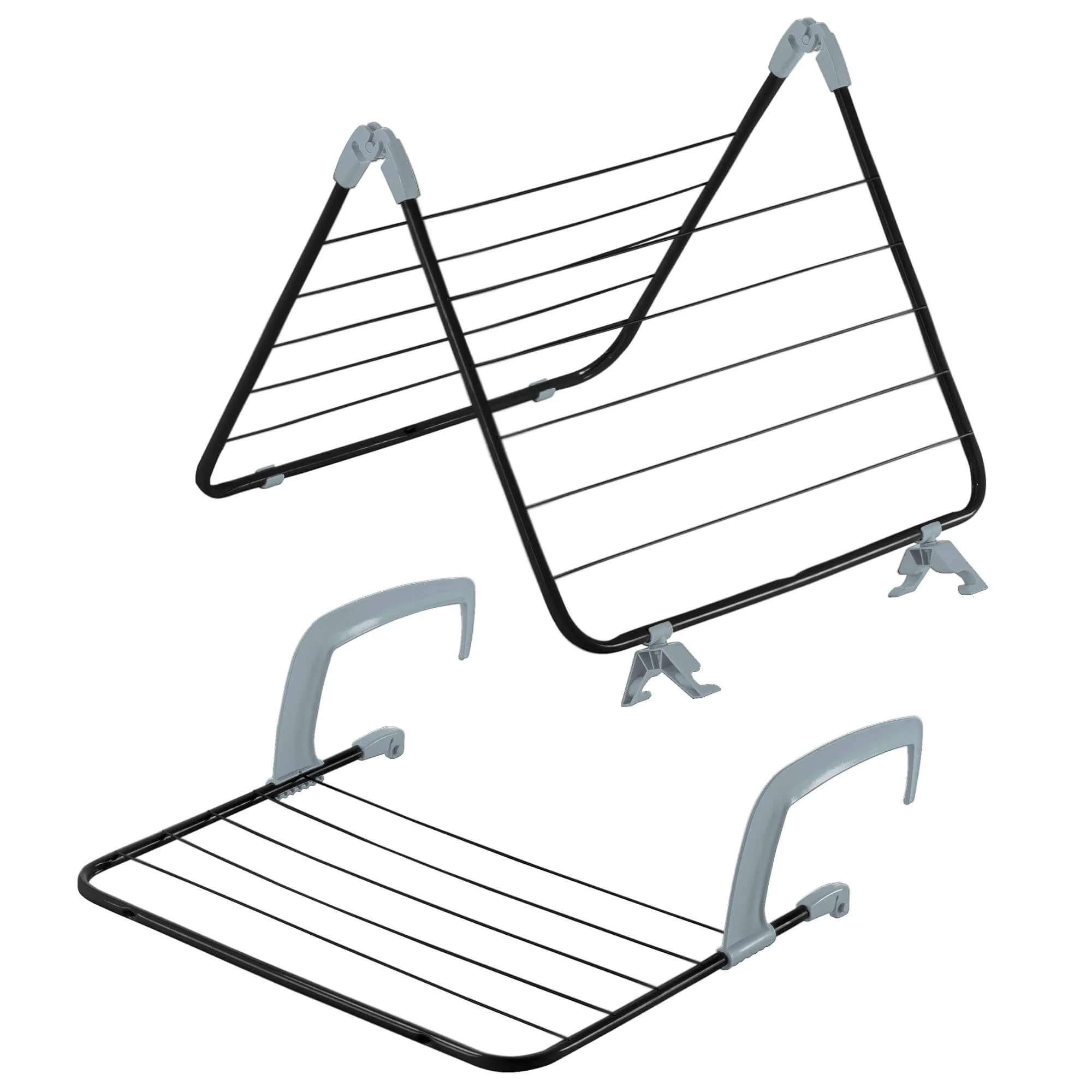 Sava 3 viename pastatoma drabužių džiovyklė, 168 cm, juoda