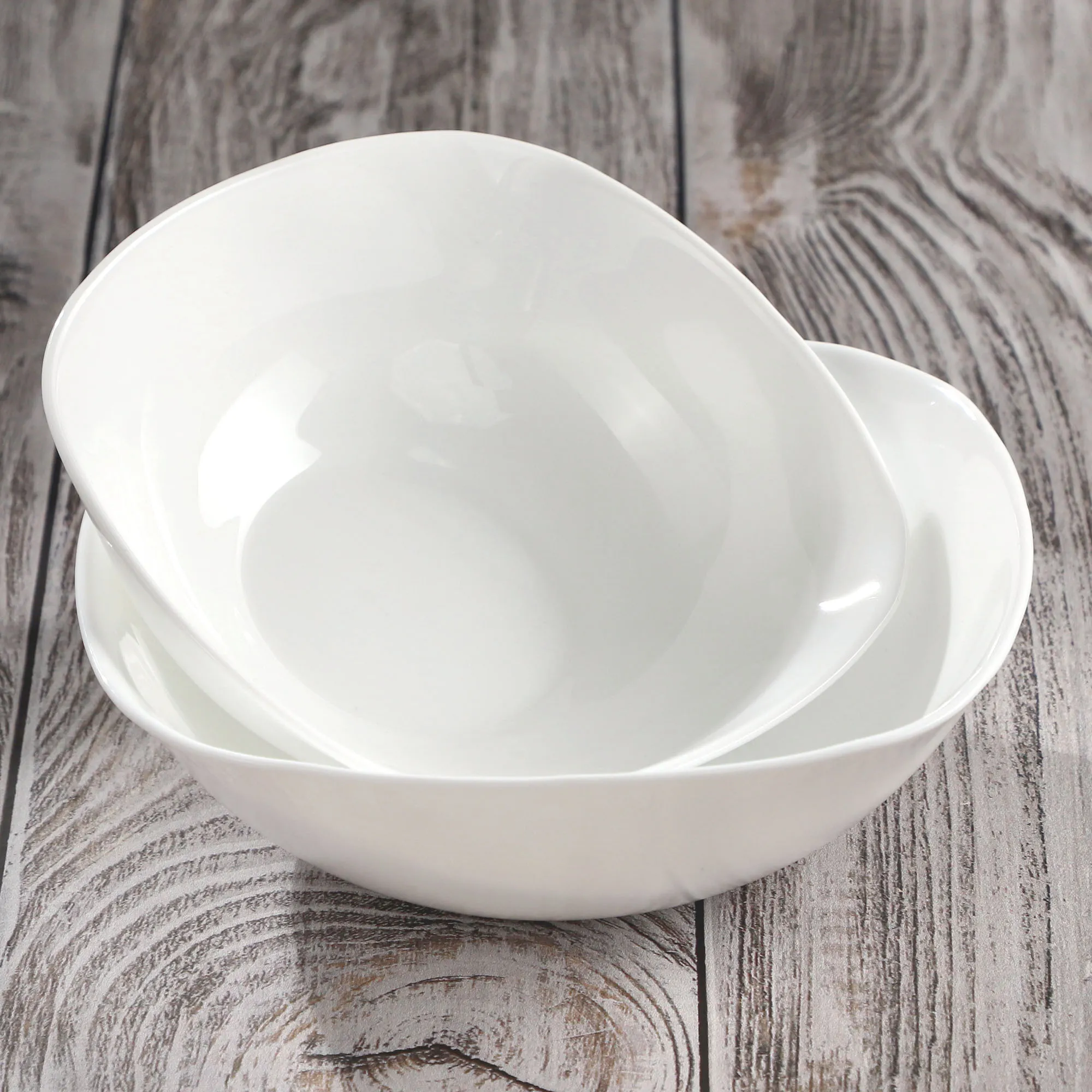 Balto stiklo salotų dubuo Bleia 17 cm, 6 vnt.