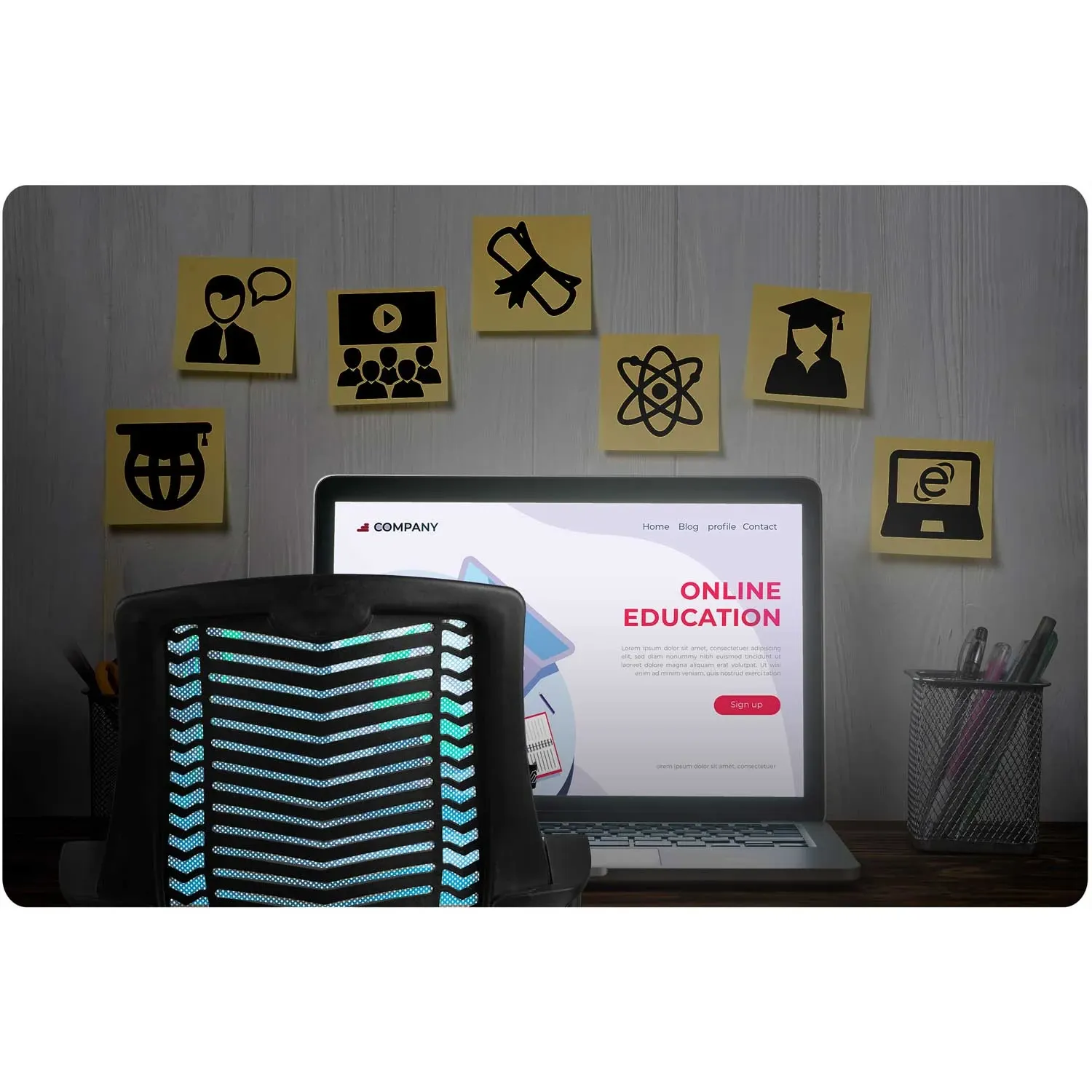 Sofotel Denar mikro tinklelio biuro kėdė, mėlyna - nuotrauka 1