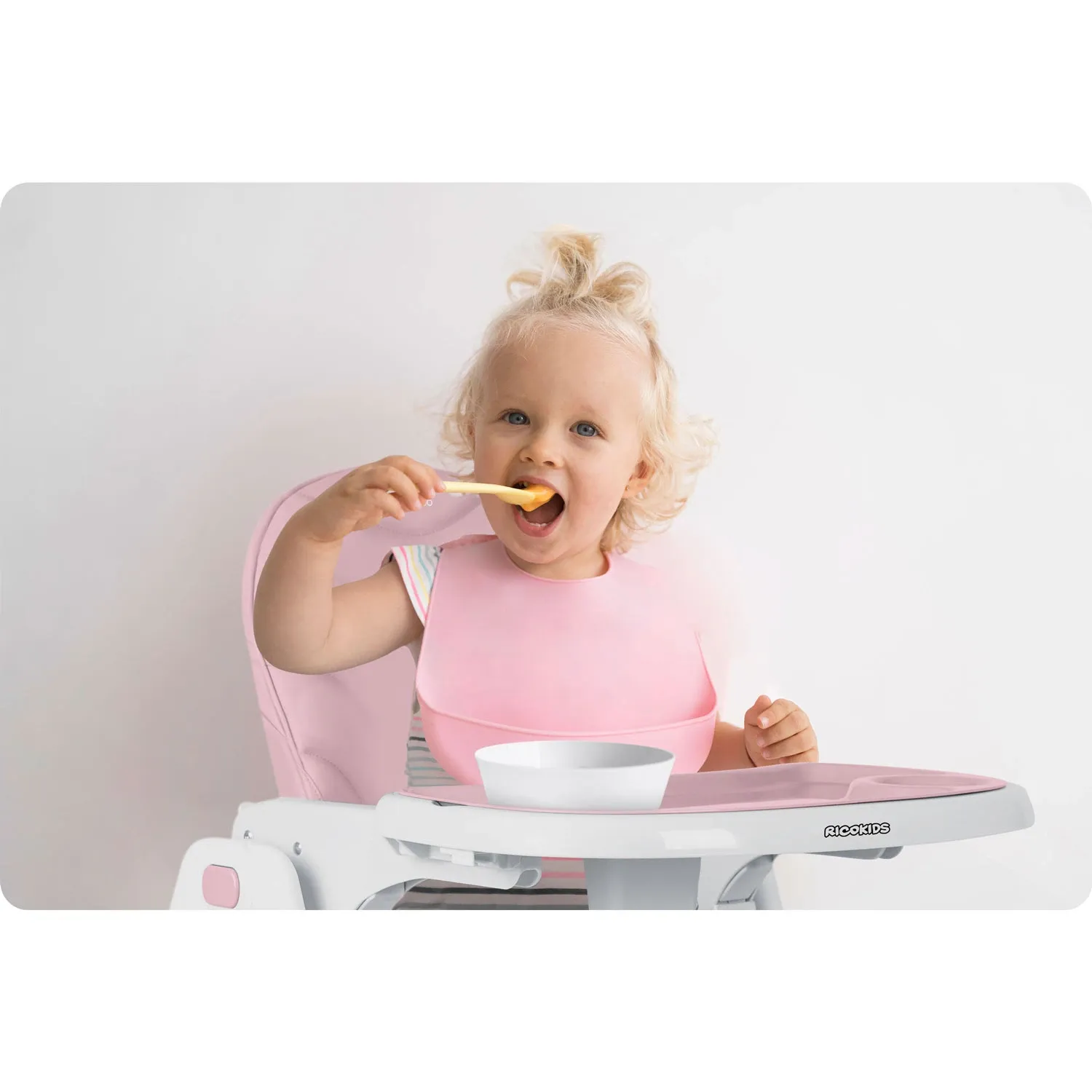 Ricokids Tulo rožinė maitinimo kėdutė - nuotrauka 1
