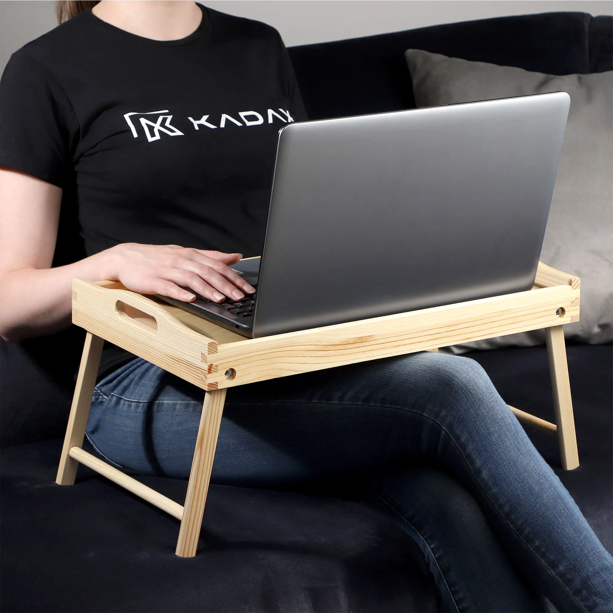 „Solia“ pusryčių stalas, nešiojamam kompiuteriui, 50 cm, bespalvis