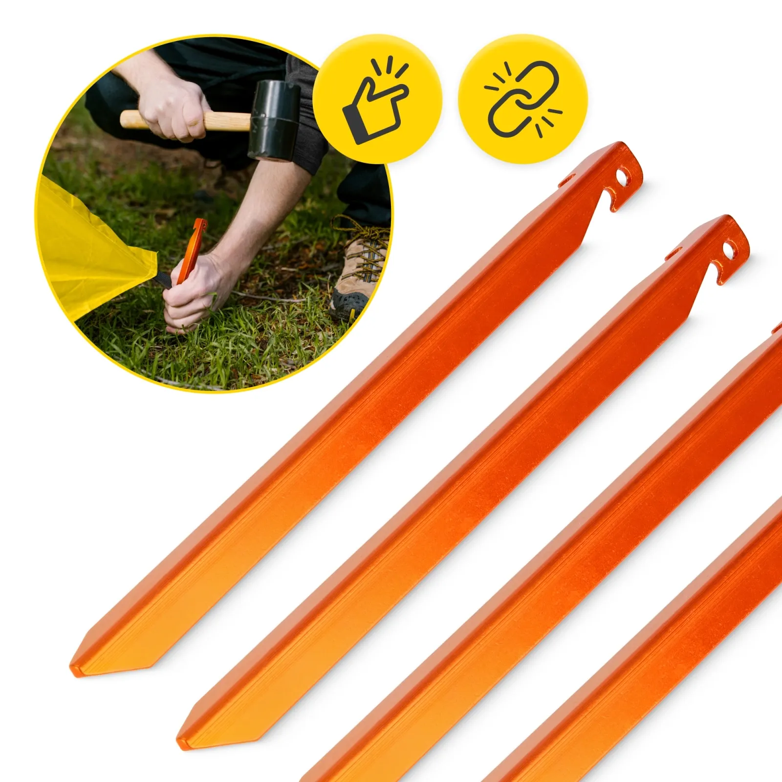 Aliumininiai palapinės kuoliukai