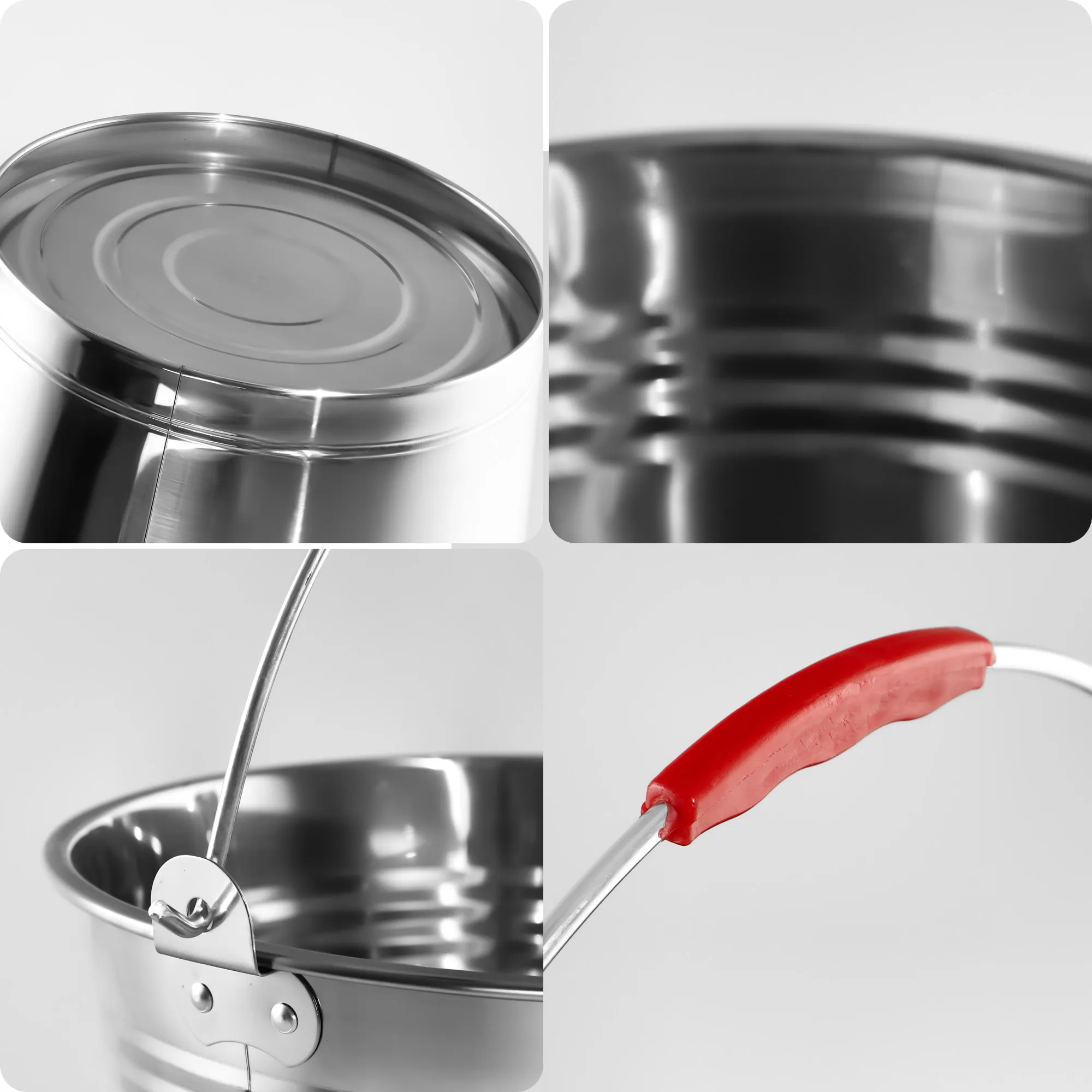 Ciney nerūdijančio plieno kibiras su rankena 10 l