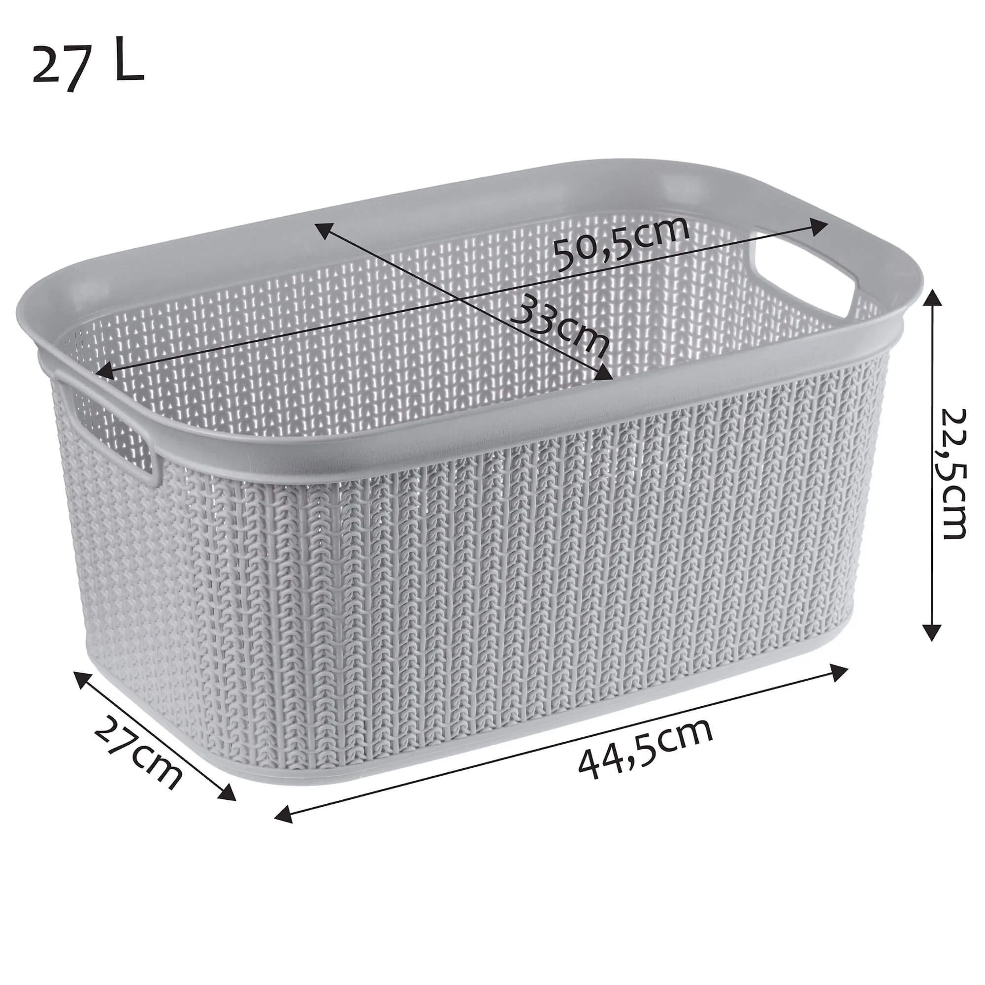 „Finse“ 27 l apatinių drabužių ir drabužių laikymo dėžė, šviesiai pilka