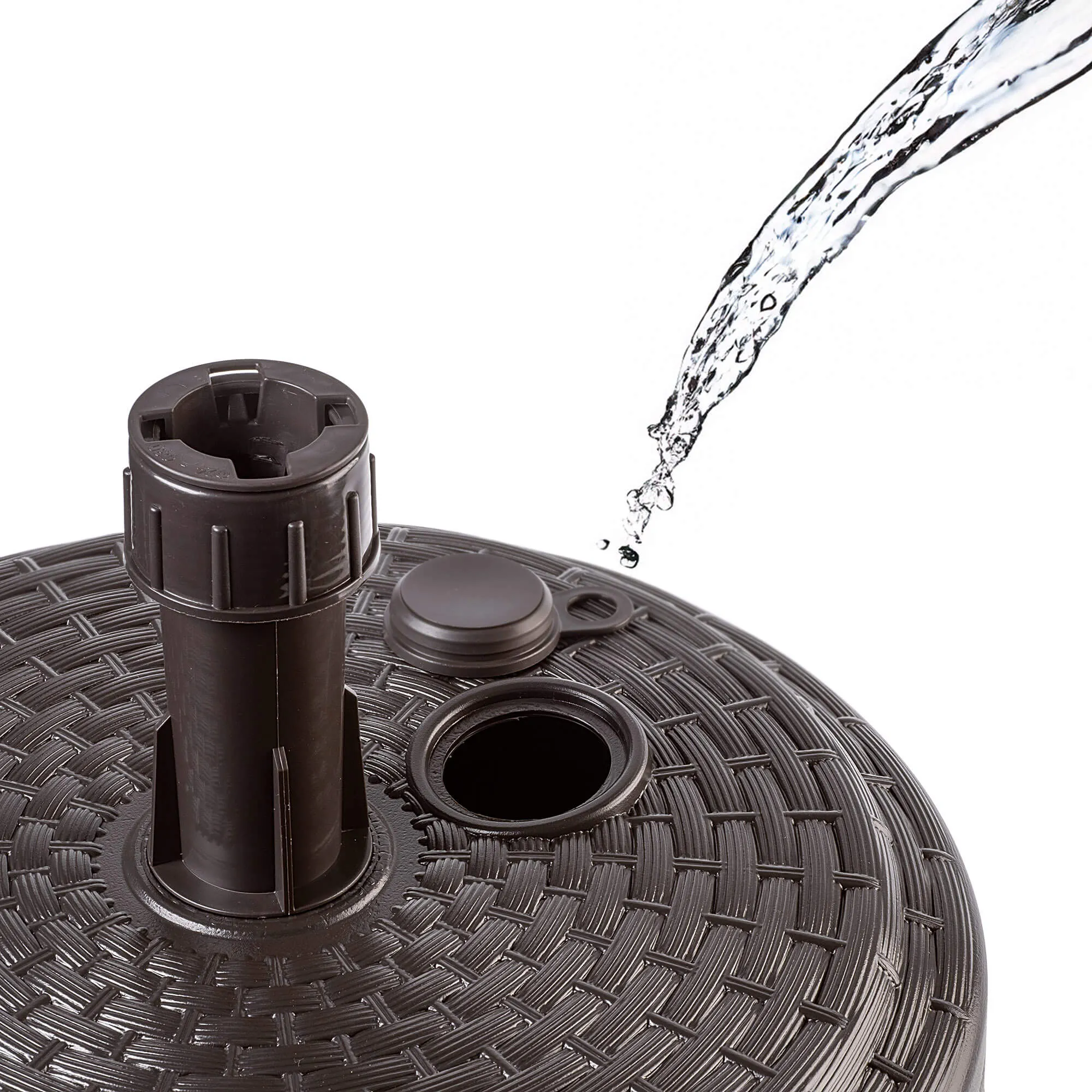 „Solero“ rotango apvalus rudas sodo skėčio pagrindas