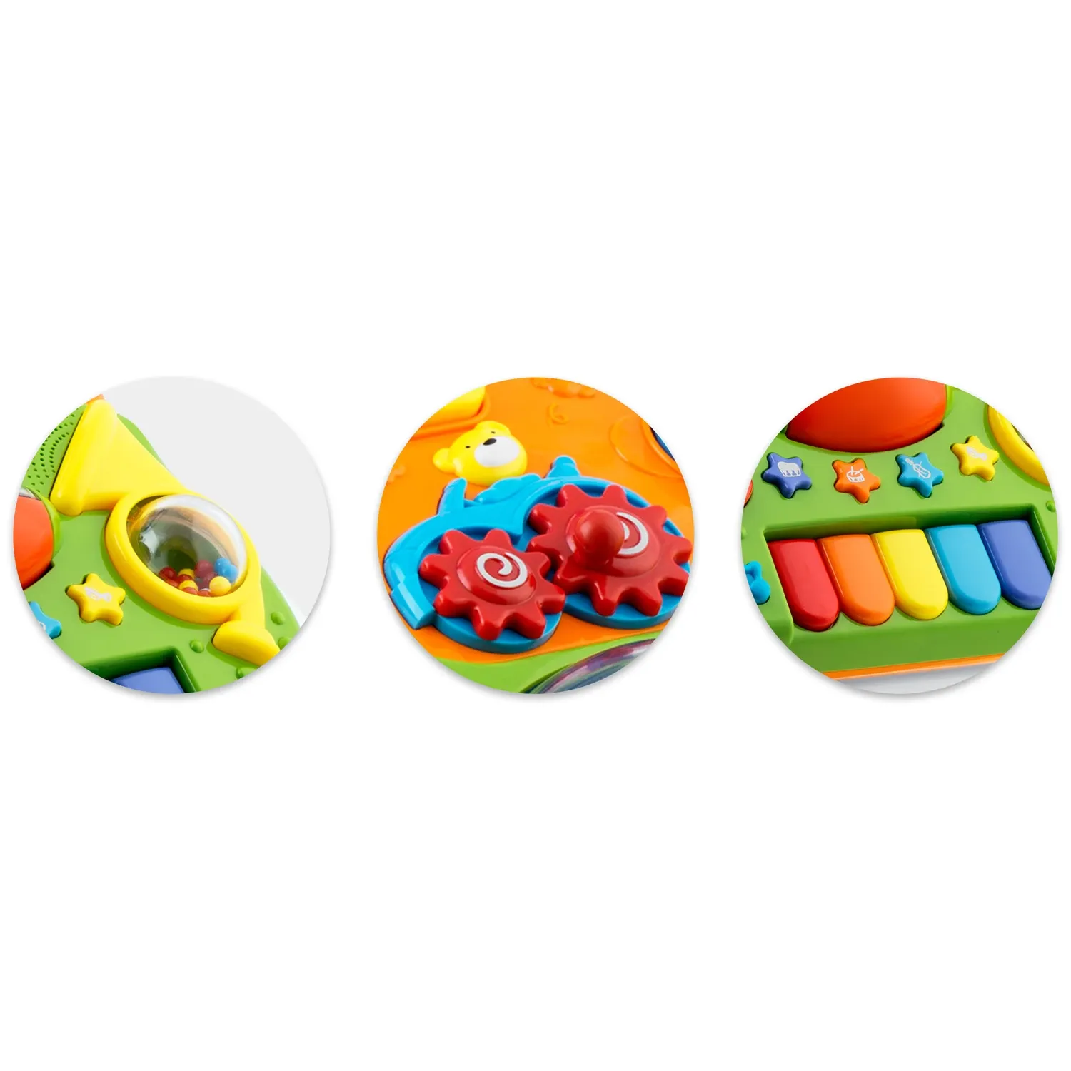 Edukacinis vaikštynė su muzika 2 viename RK-744 Ricokids baltas - nuotrauka 1