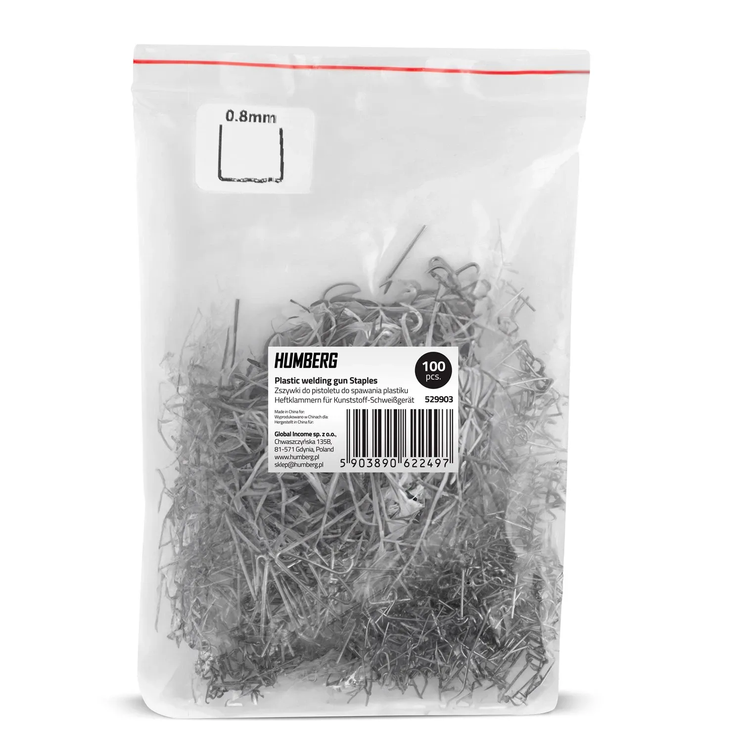 Sąsagos plastiko suvirinimo aparatui, 100 vnt., C tipo, Humberg - nuotrauka 1