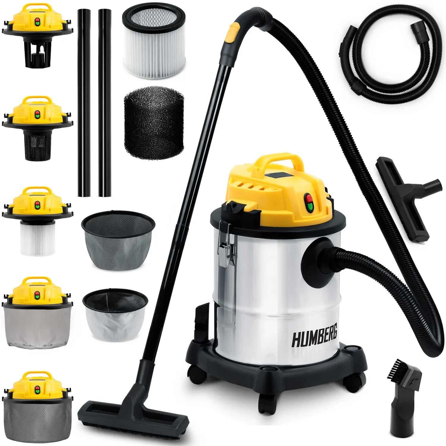 Pramoninis dulkių siurblys 20L 1200W HM-401 - nuotrauka 1