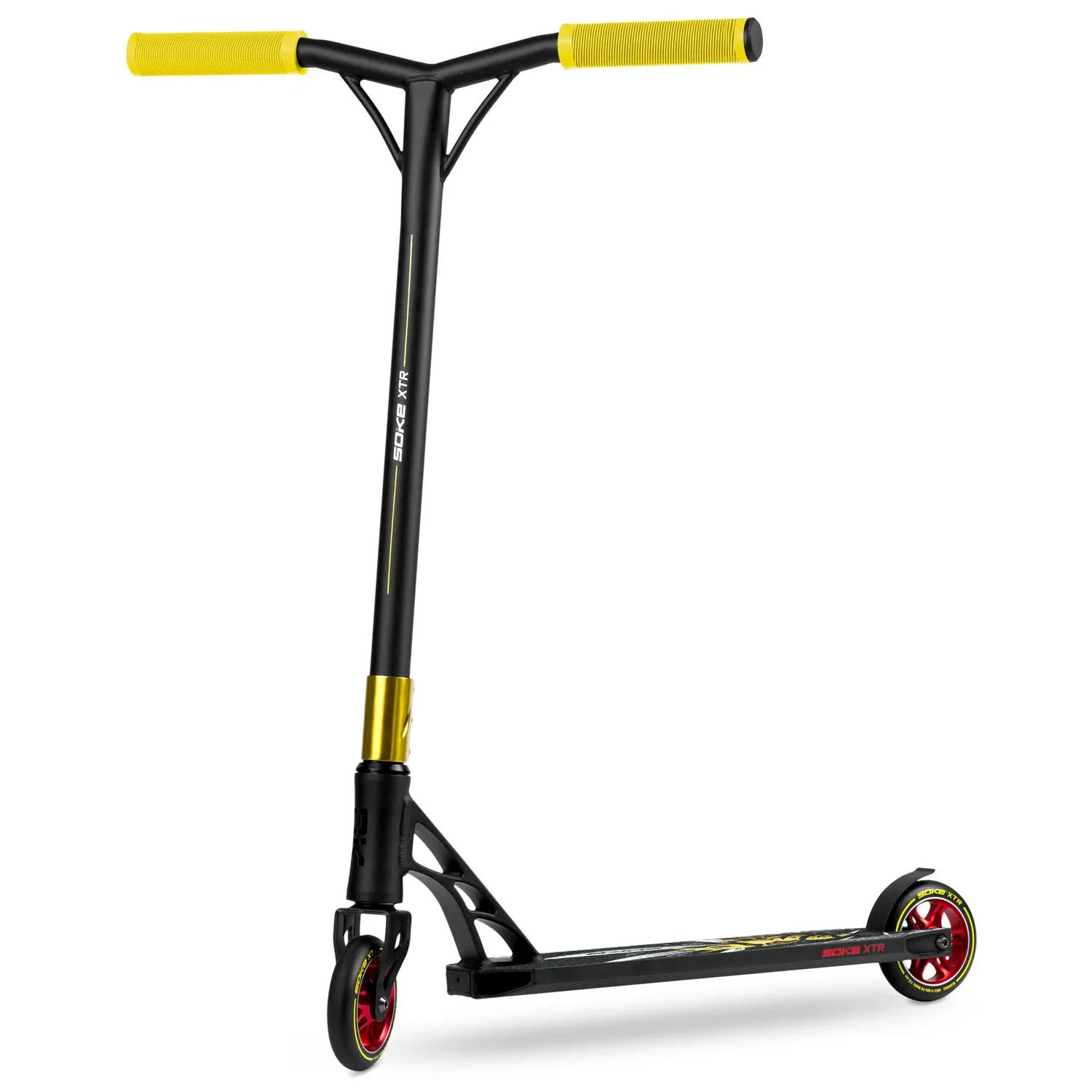 SOKE XTR triukų paspirtukas juodas ir geltonas - nuotrauka 1