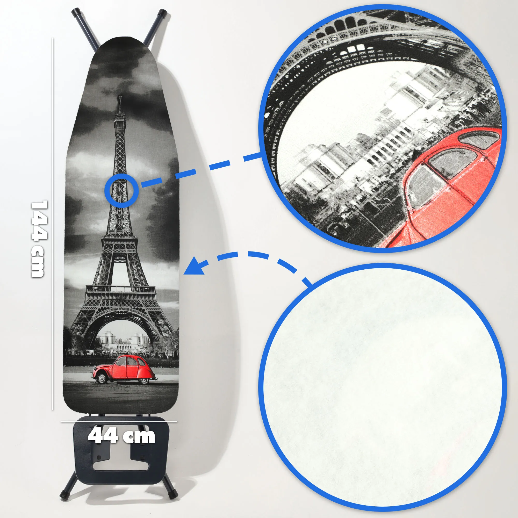 Lyginimo lentos užvalkalas 144x44cm Viseu Eifelio bokštas