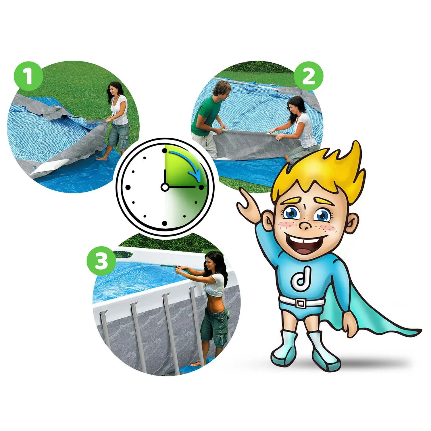 Karkasinis sodo baseinas 412 x 201 x 122 cm, 17 viename, „Bestway 56722“ - nuotrauka 1