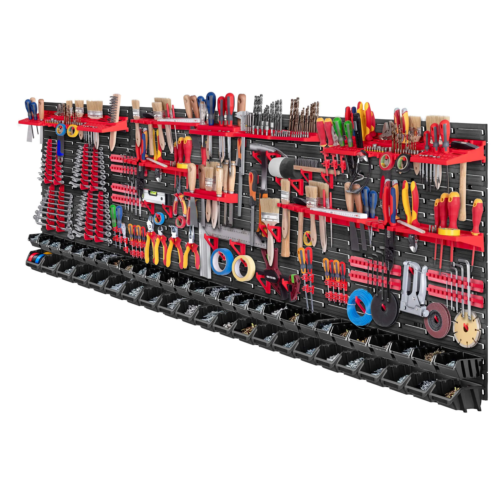 Lokke dirbtuvių lenta 140 detalių 232 x 78 cm, juoda ir raudona