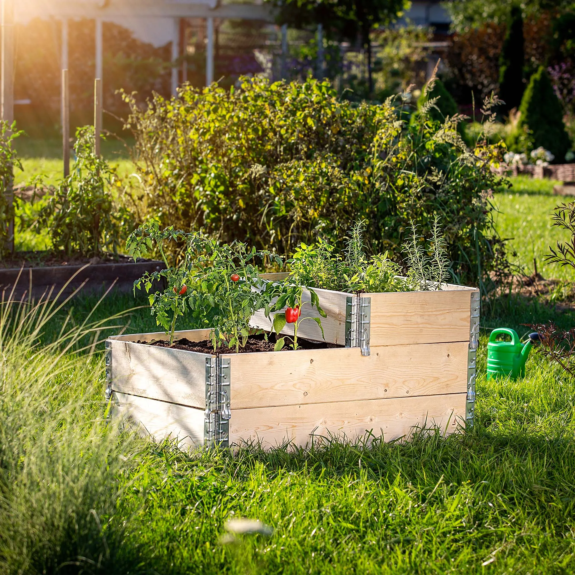 Banari sodo krašto padėklo prailginimas, 3 vnt., 120x80x20cm