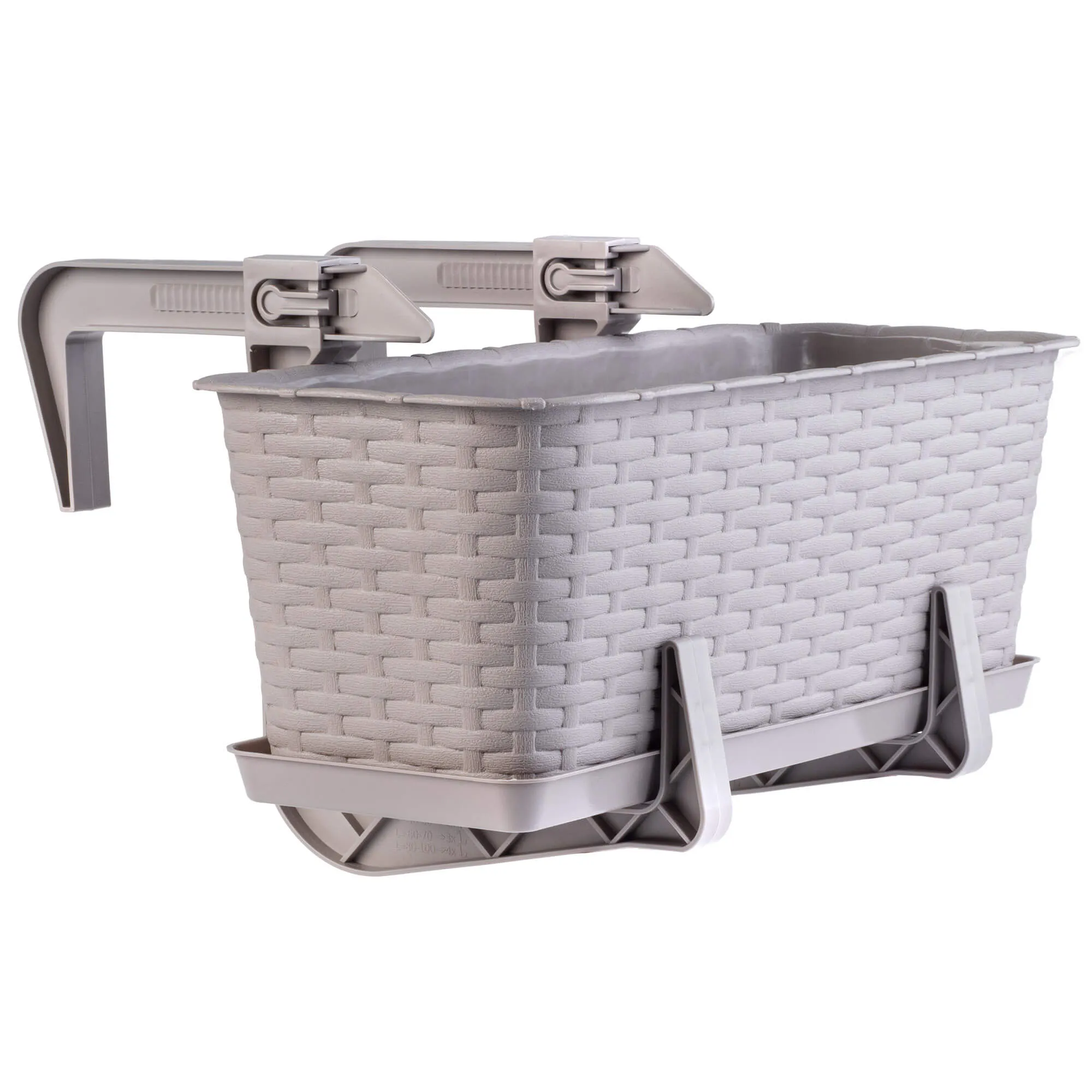 Frette rotango vazonas su lėkštute 40 cm + 2 rankenos