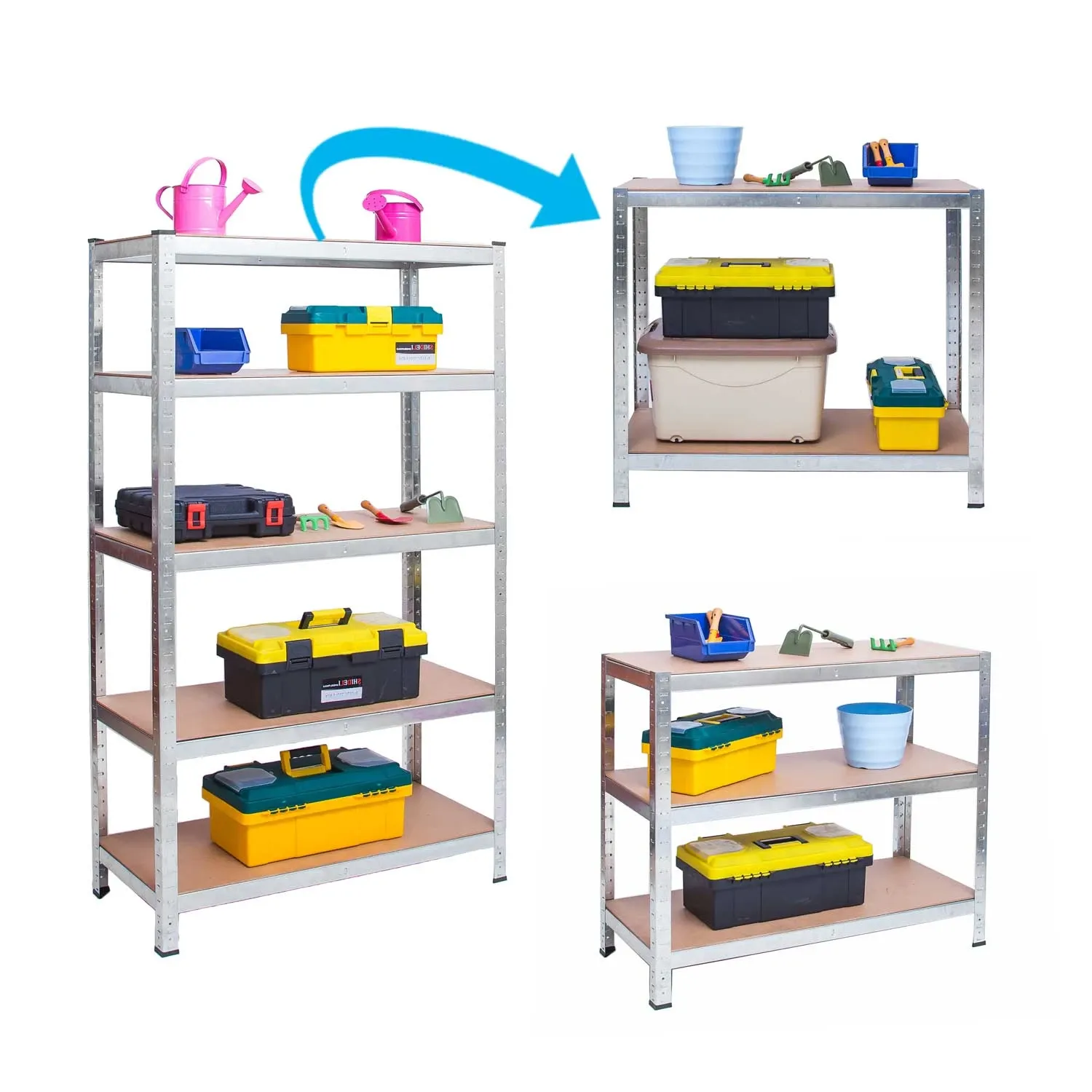 Metalinė lentyna daiktams laikyti 150 x 75 x 30 cm Humberg 4840 - nuotrauka 1