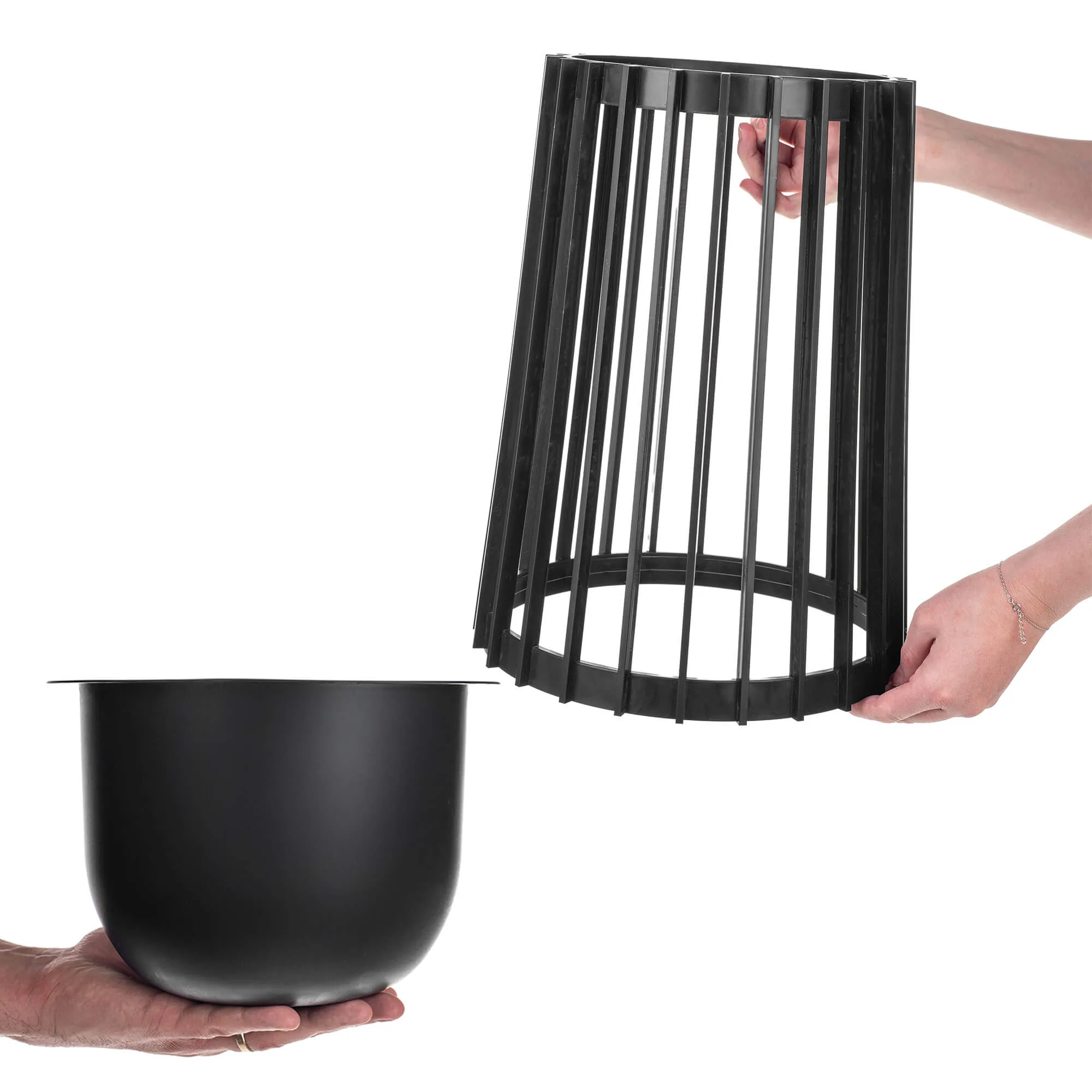 Aytre dvipusis augalų stovas 54 cm juodas + įdėklas