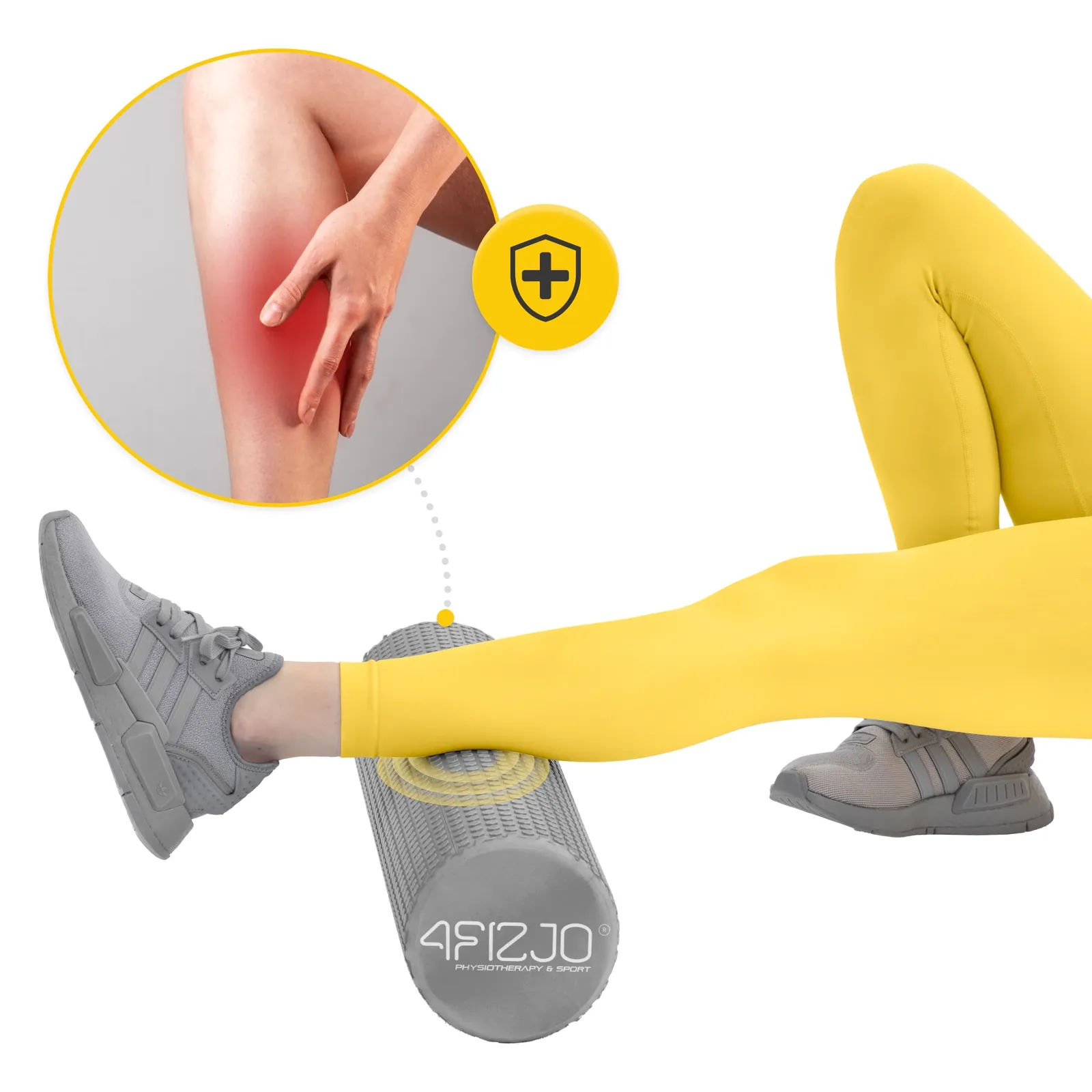 Masažinis volelis su gumbeliais CARE+ 90 cm pilkas