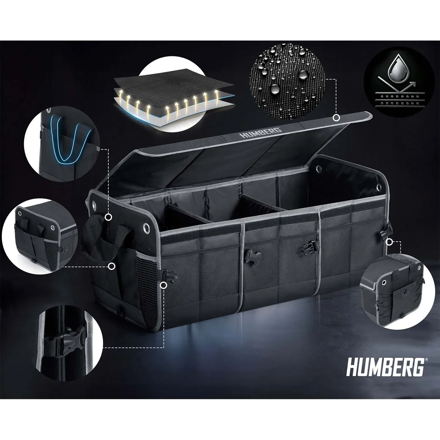 Humberg HM-991 bagažinės organizatorius - nuotrauka 1