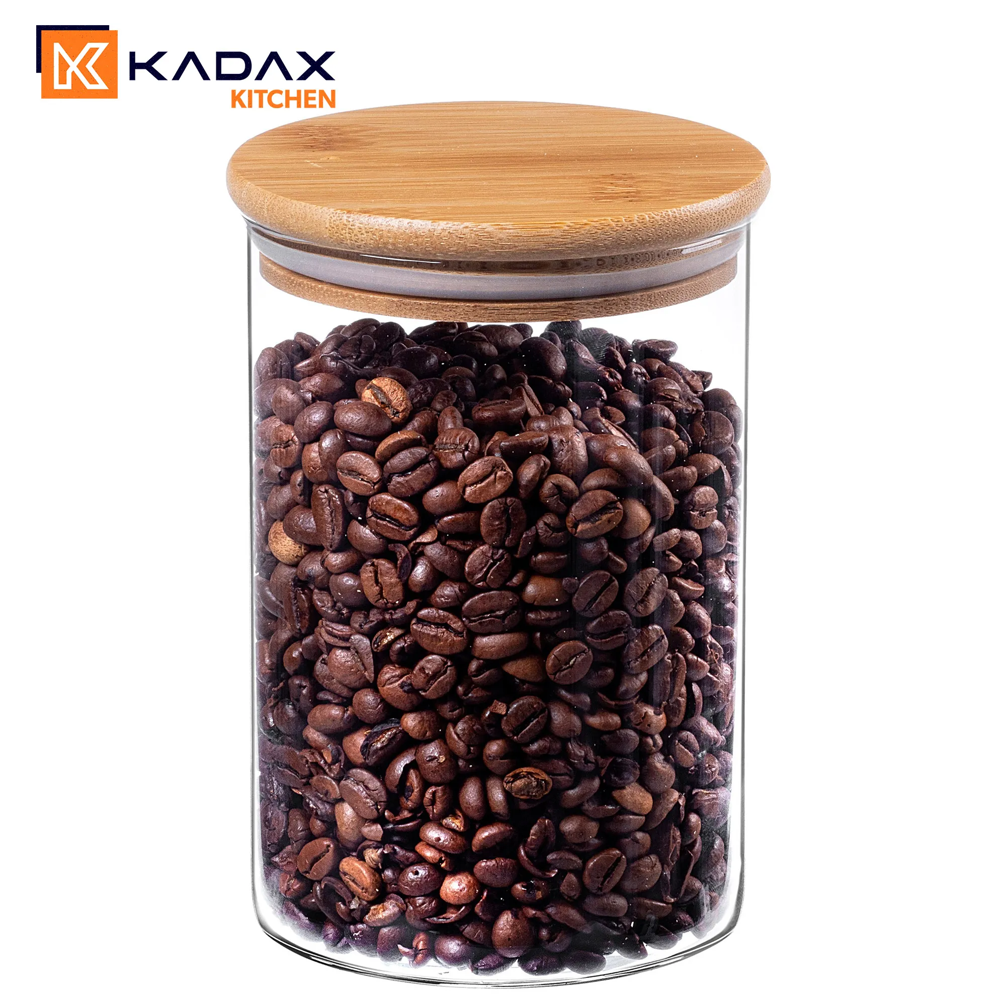 Piney stiklinis indas su bambuko dangteliu, 1040 ml