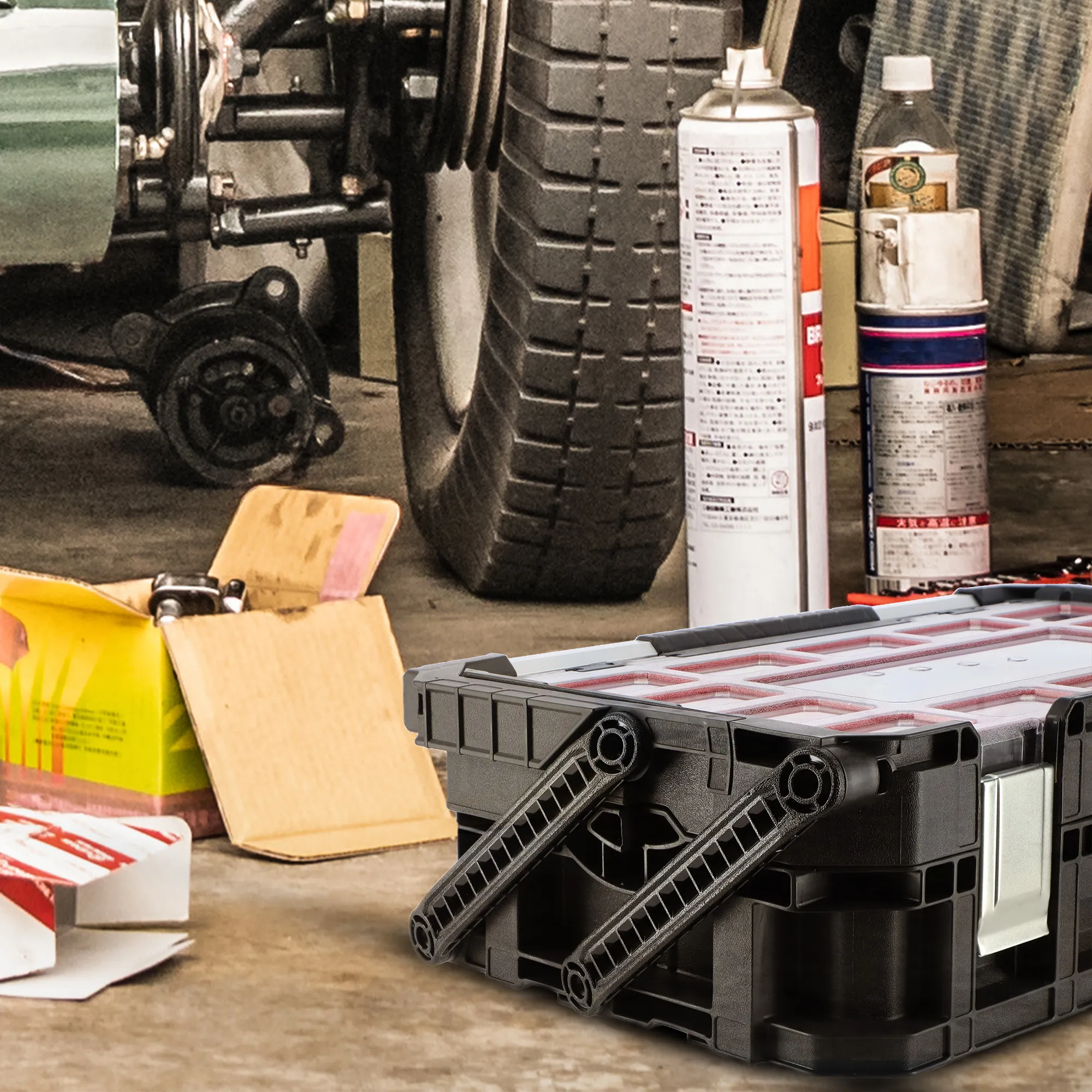 „Keter Connect“ įrankių organizatorius, juodas