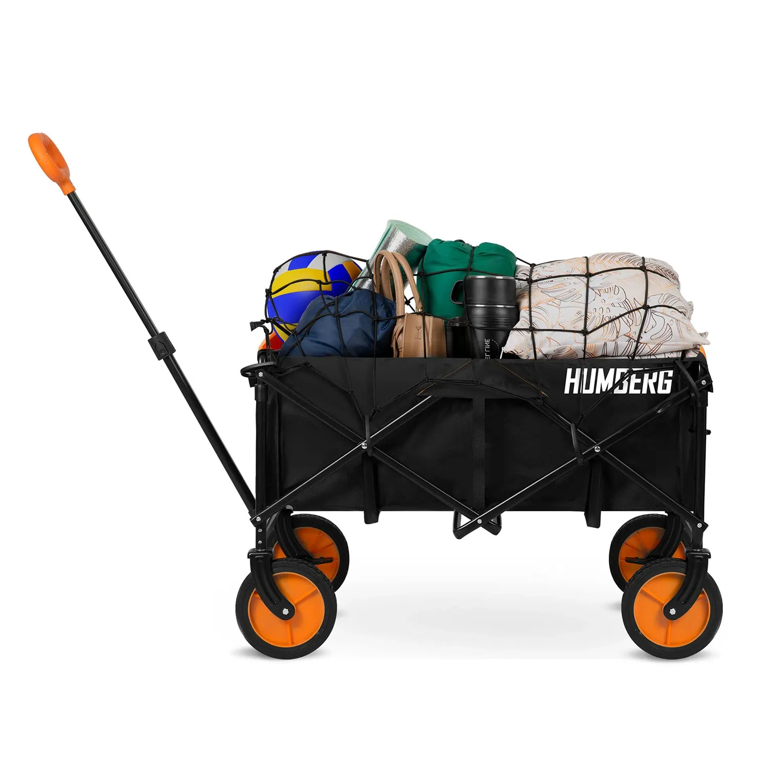 Sulankstomas transportavimo vežimėlis su tinklu 100l Humberg HM-513 - nuotrauka 1
