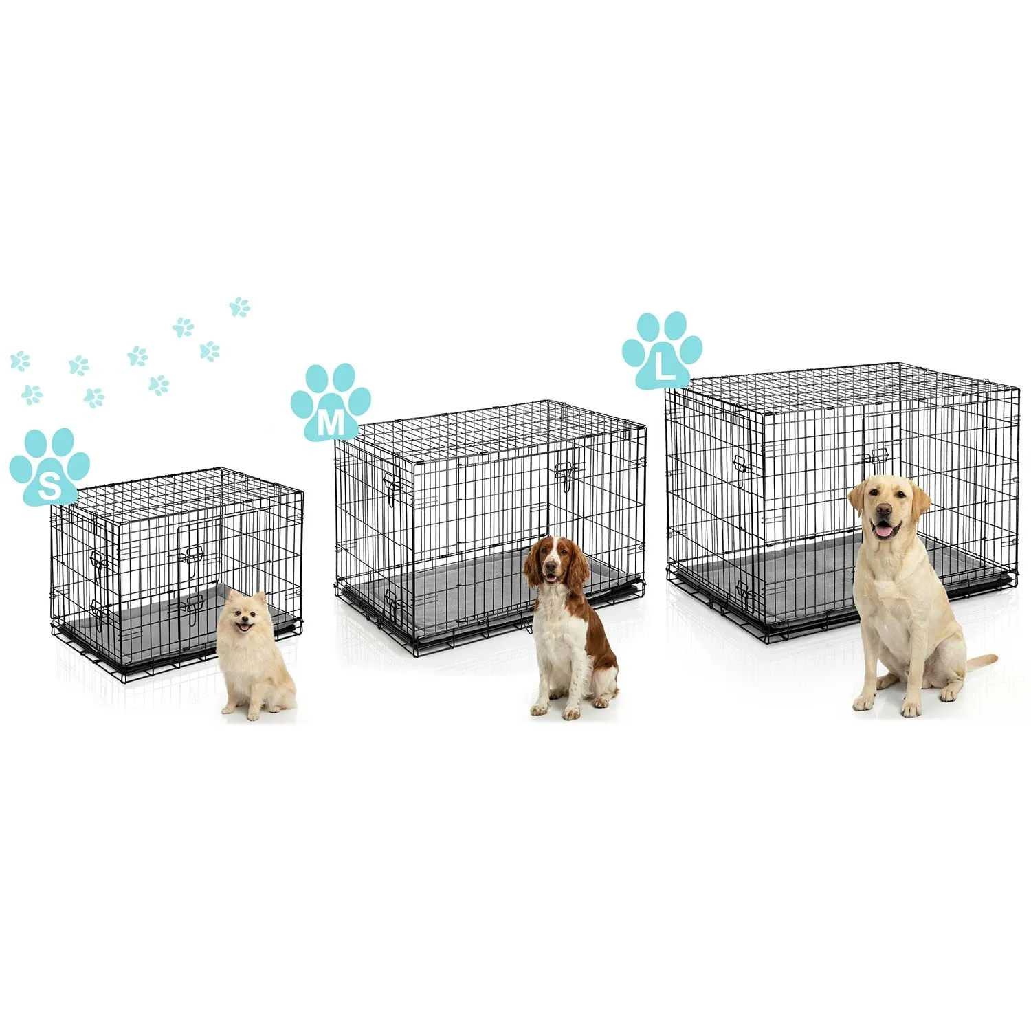 Metalinis šunų voljeras + guolis 107 x 71 x 77 cm PH-202 - nuotrauka 1