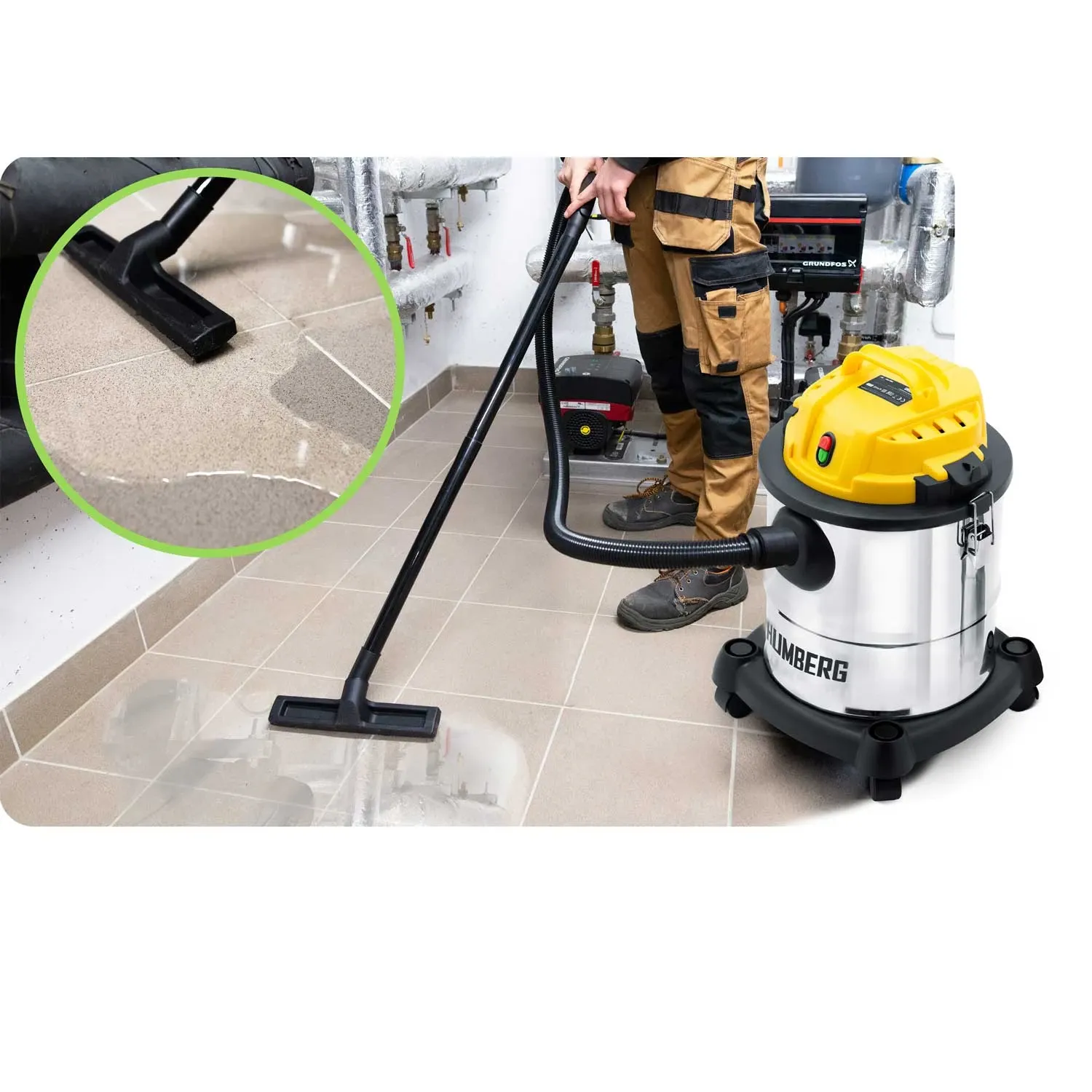 Pramoninis dulkių siurblys 20L 1200W HM-401 - nuotrauka 1