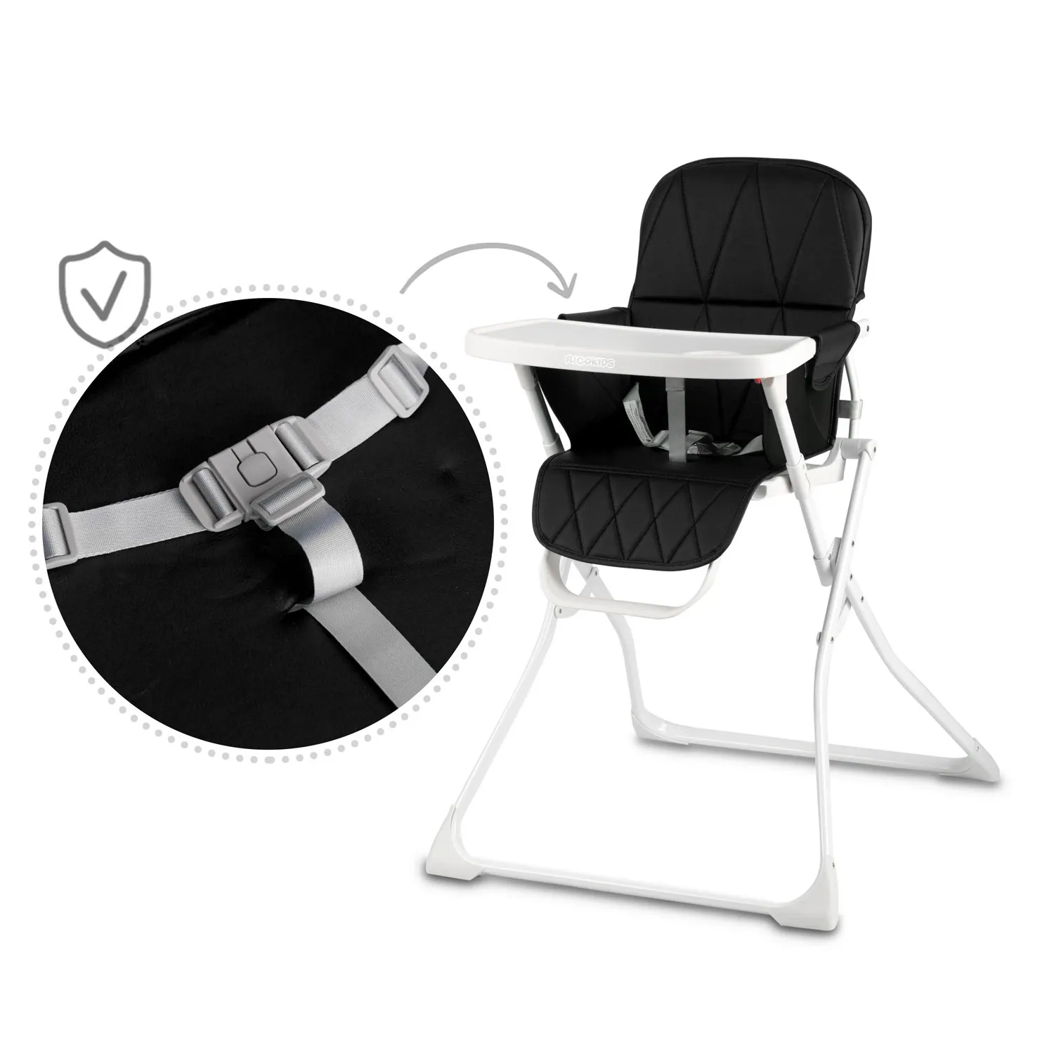 Nuco maitinimo kėdutė, juoda - nuotrauka 1