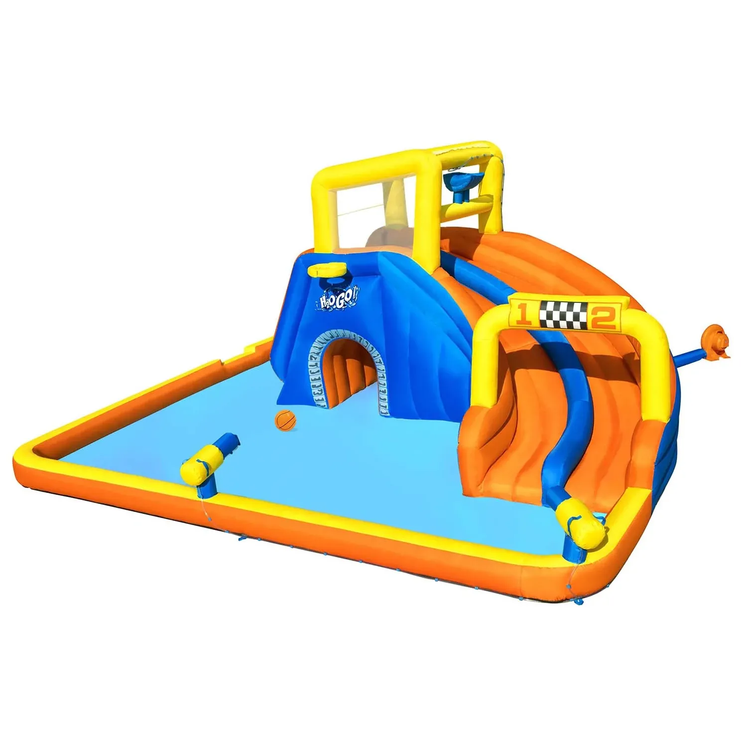 Pripučiama žaidimų aikštelė „Mega Park“, 551 x 502 x 265 cm, „Bestway 53377“. - nuotrauka 1